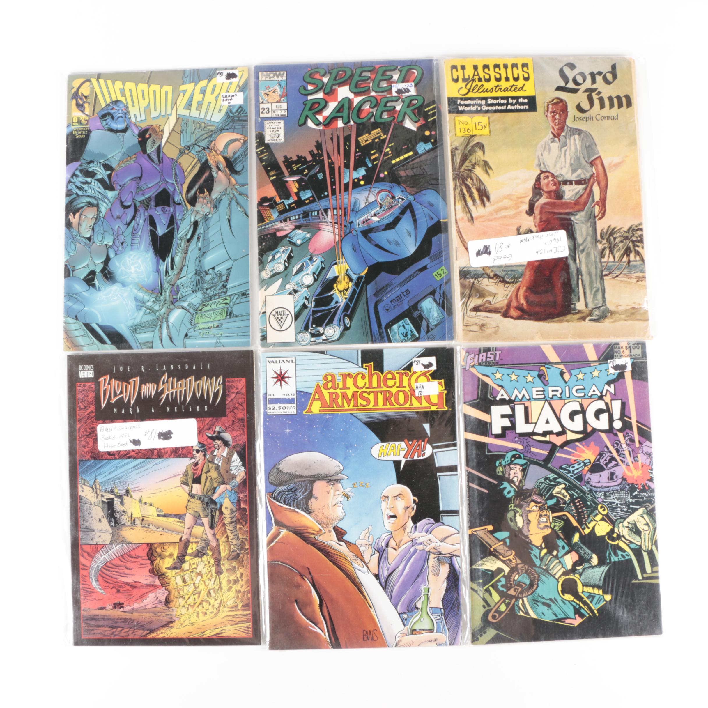 Bronze to Modern Age Comics with First Issues of "Black Hood" and "Melting Pot"