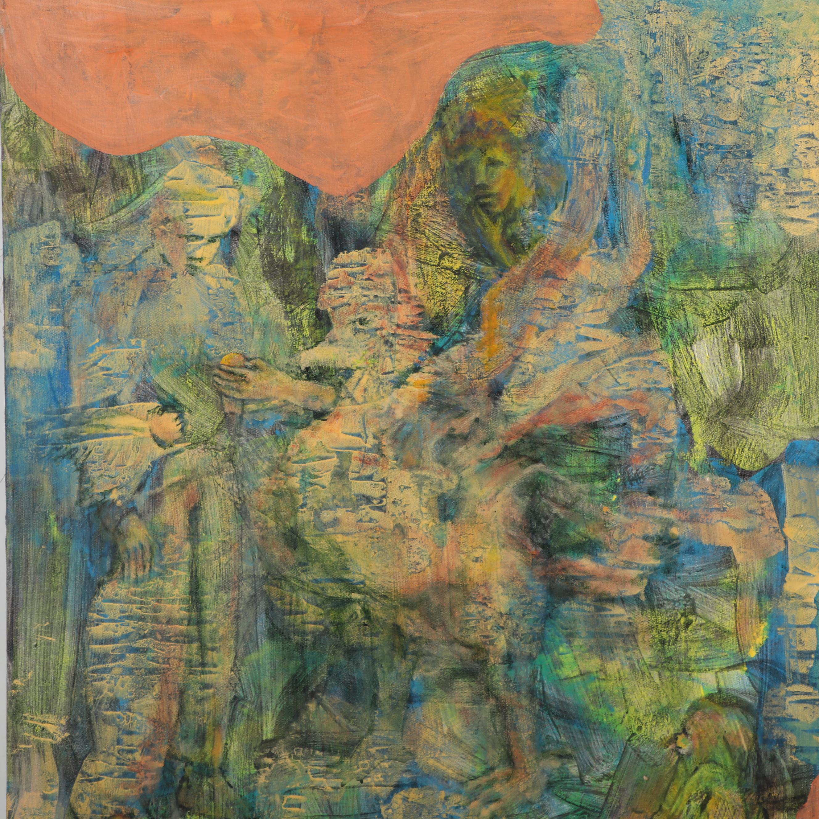 Don Stacy Abstract Oil Painting, Mid to Late 20th Century