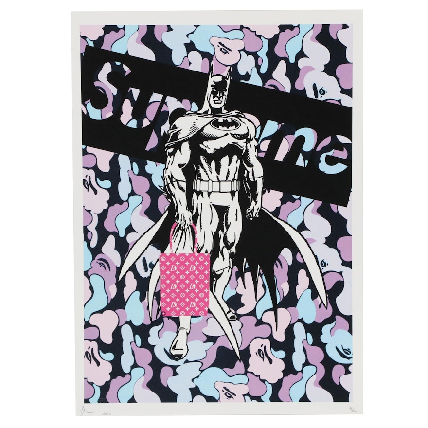 Death NYC Pop Art Offset Lithograph of Batman, 2020