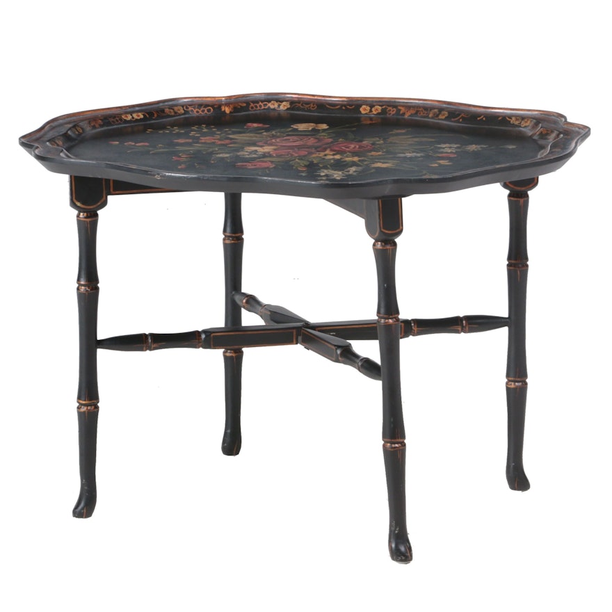 Hand-Painted Lacquered Tray Table