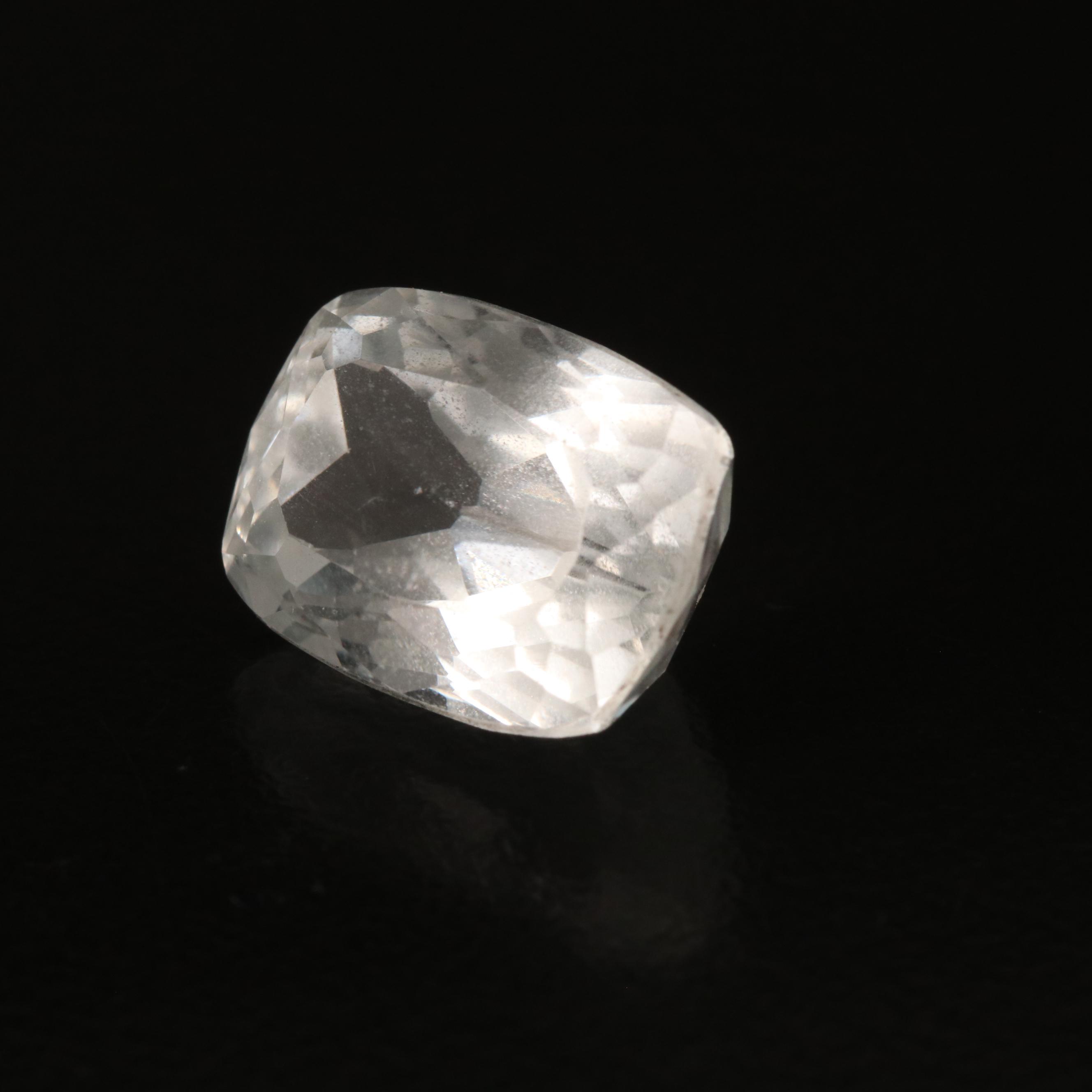 Loose 9.62 CT Cushion Faceted Spodumene with GIA Report