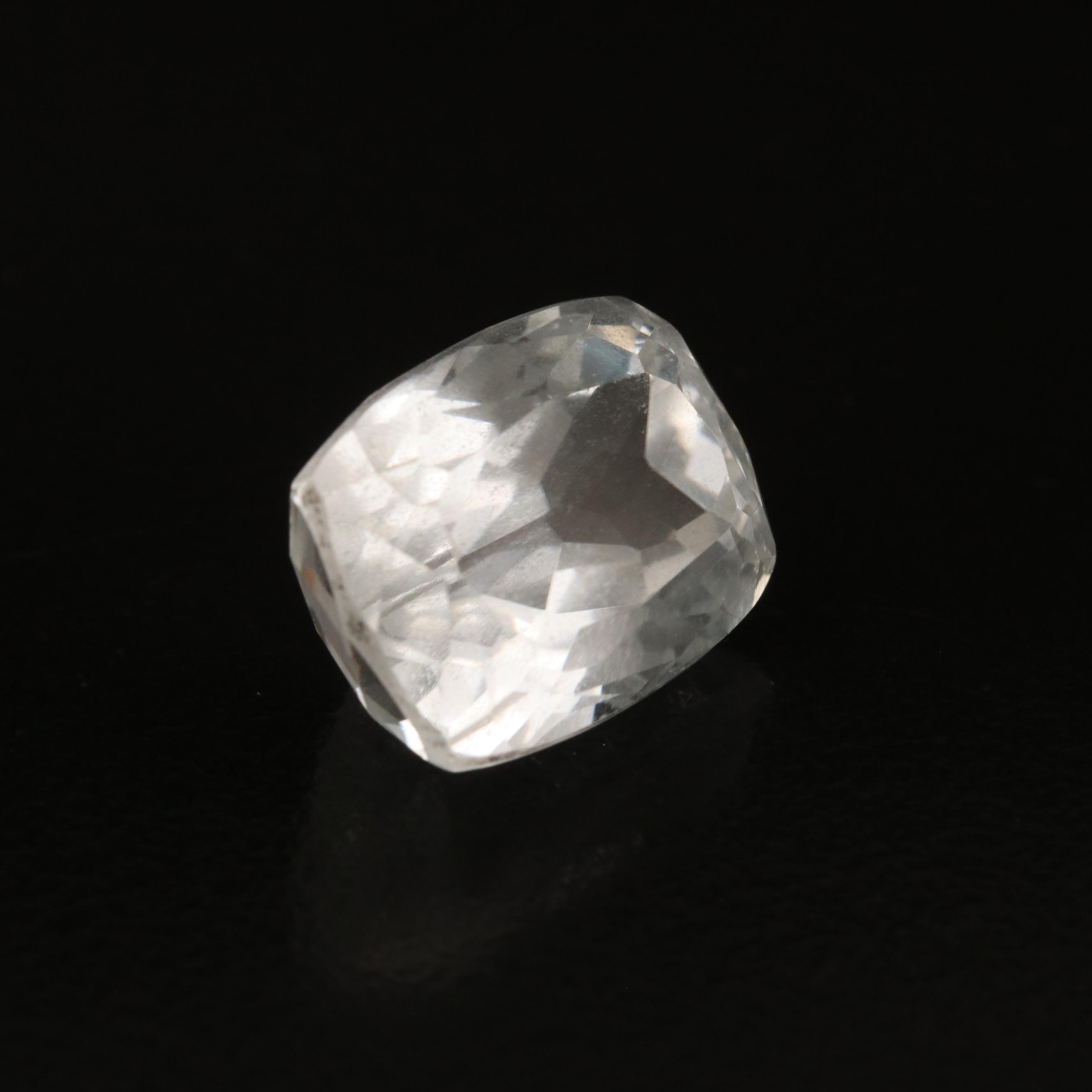 Loose 9.62 CT Cushion Faceted Spodumene with GIA Report