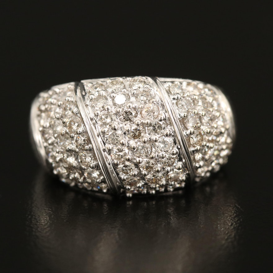 14K Domed 1.50 CTW Diamond Ring