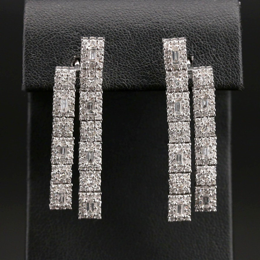 14K 4.25 CTW Diamond Earrings
