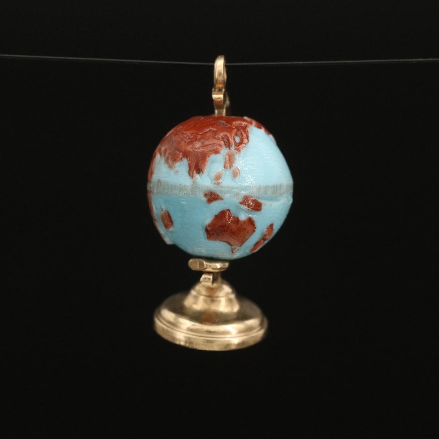 14K Articulated Globe Pendant