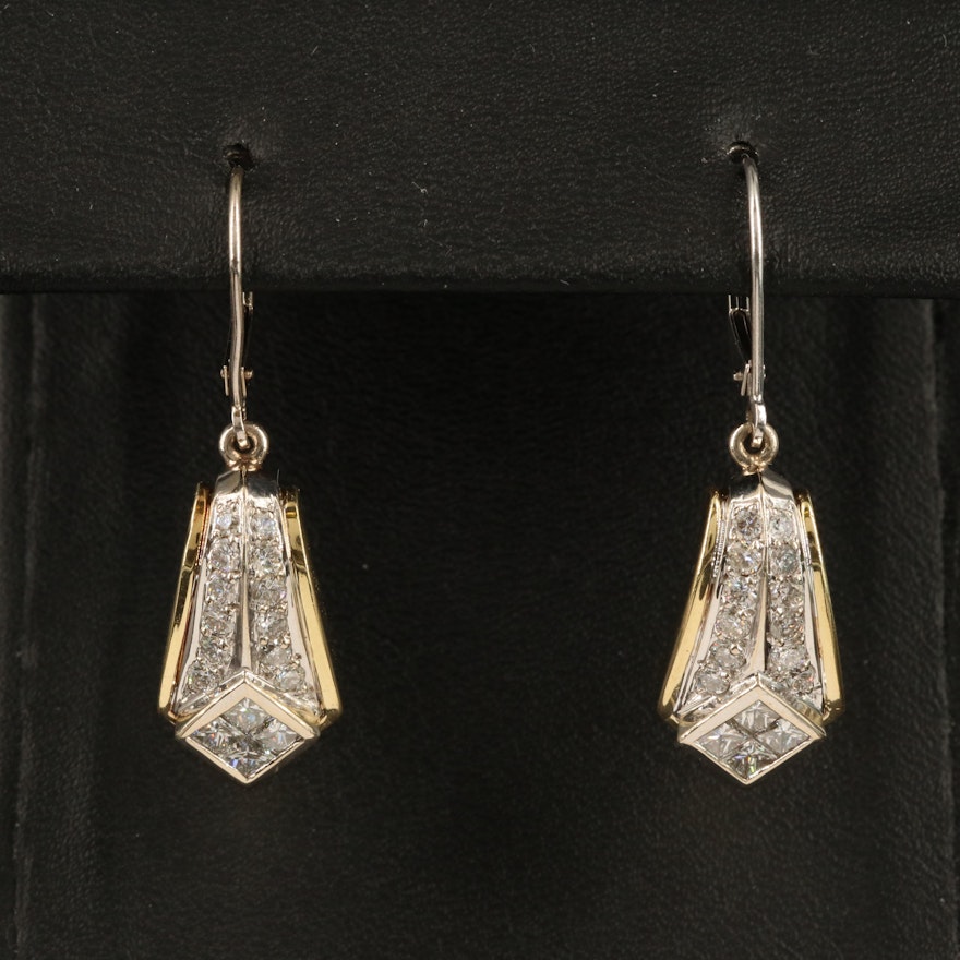 18K 1.76 CTW Diamond Earrings