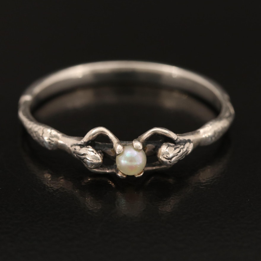 Sterling Pearl Mermaids Ring