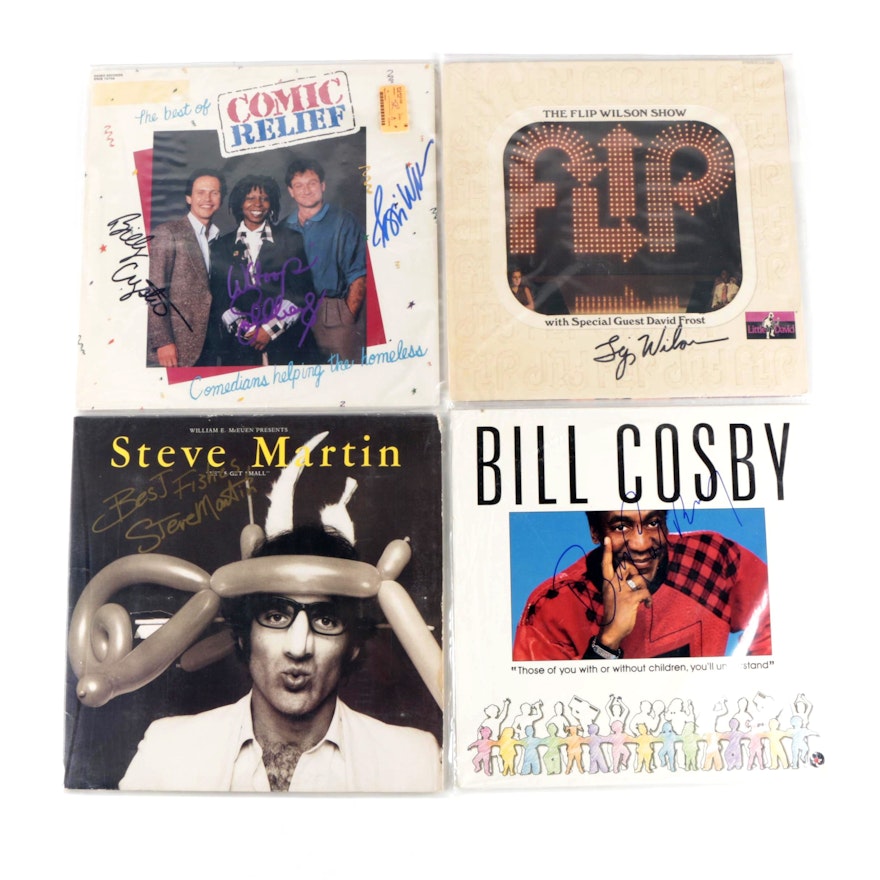 Robin Williams, Flip Wilson, Steve Martin and Other Signed Vinyl Comedy Records