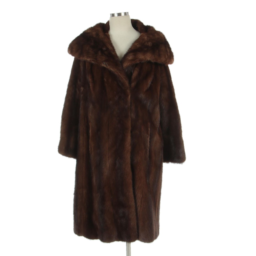 Demi Buff Mink Fur Stoller Coat by Gillelman's Sons