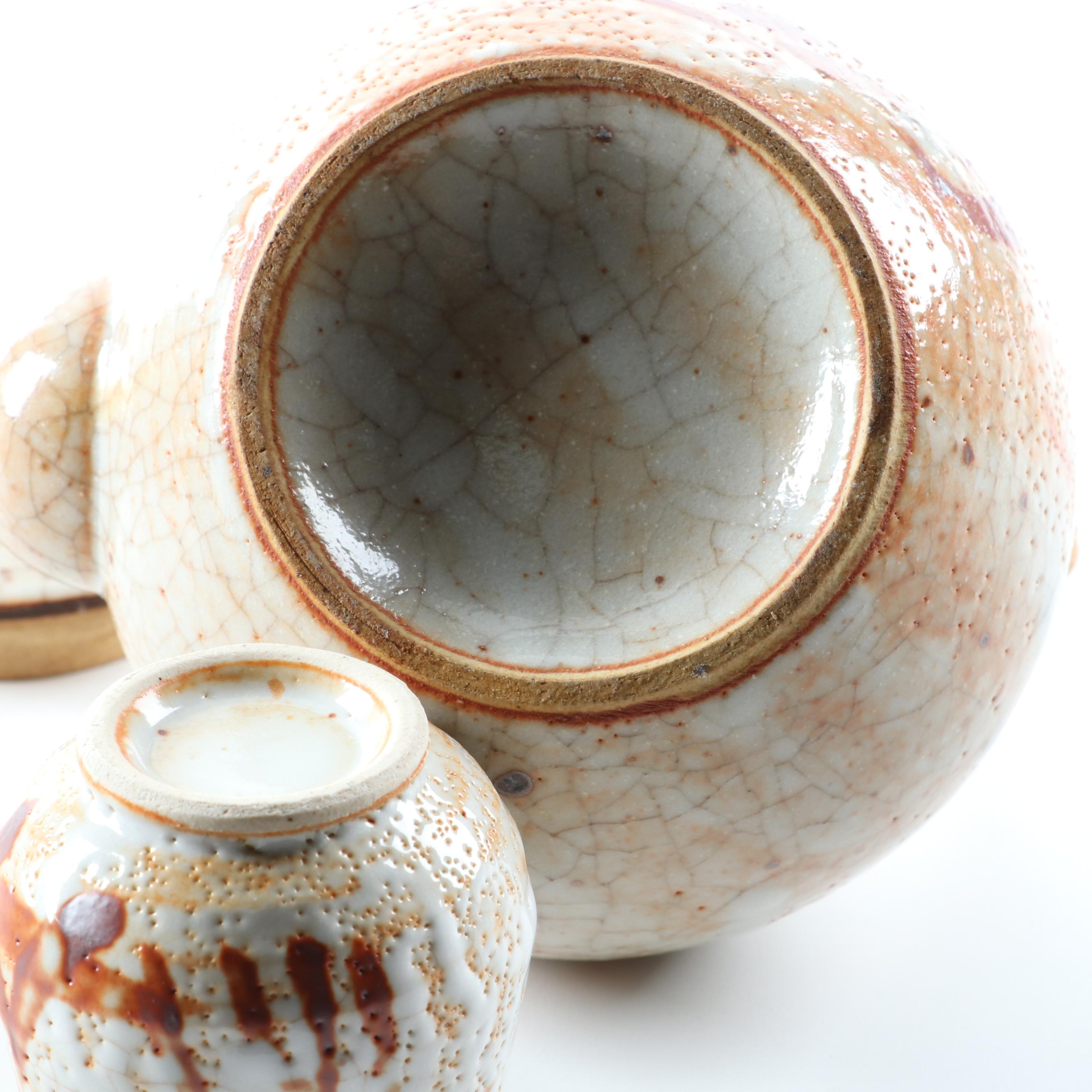 Chinese Glazed Pottery Tea Set and Dinnerware, Late 20th Century