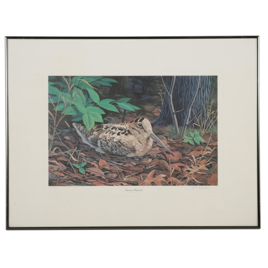 Keith Freeman Offset Lithograph "American Woodcock," Late 20th Century