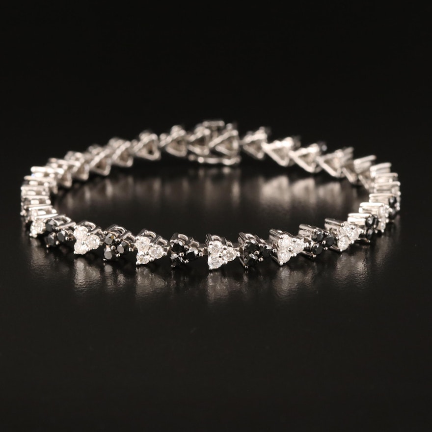 14K 4.40 CTW Diamond Fancy Link Bracelet