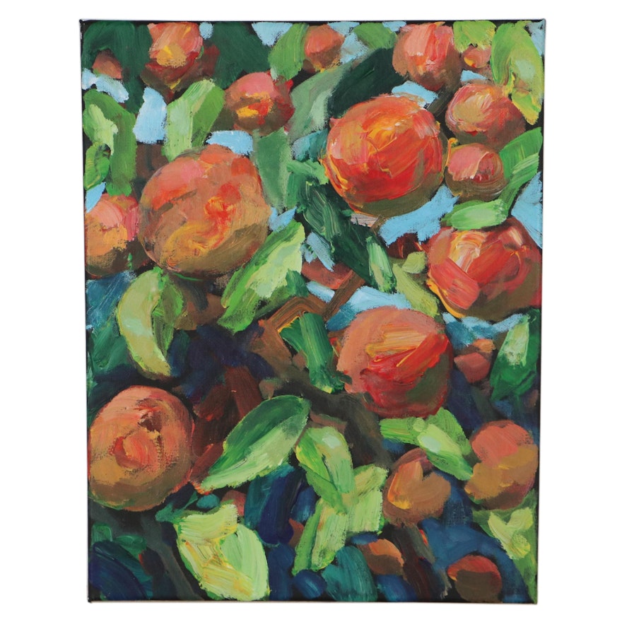 Leif Janek Acrylic Painting "Peaches"