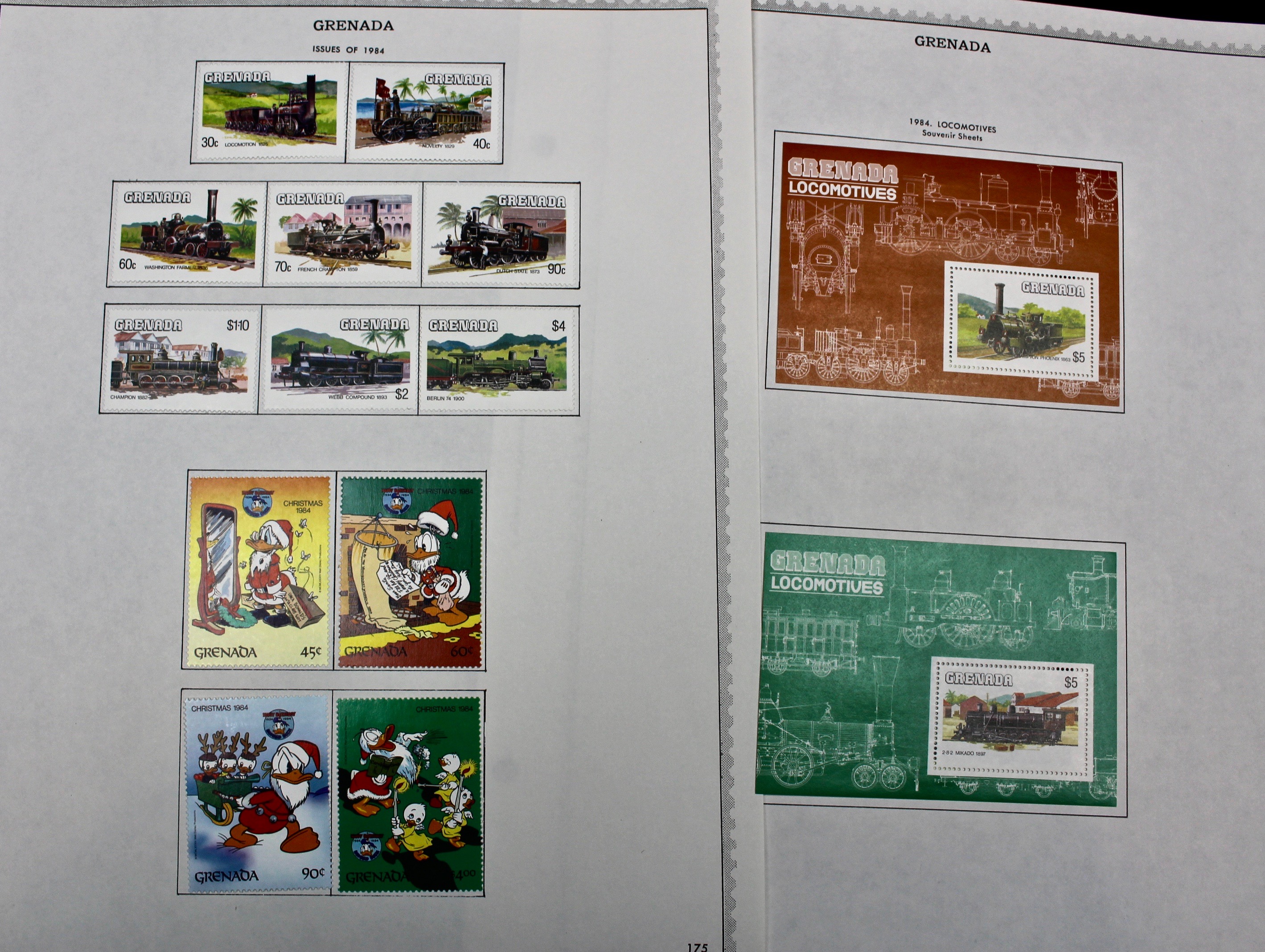 Mint Grenada Postage Stamp Singles, Blocks, and Souvenir Sheets