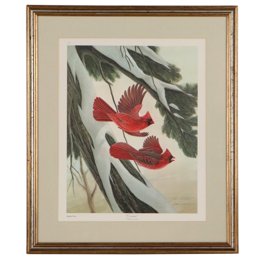 John A. Ruthven Offset Lithograph "Cardinal"