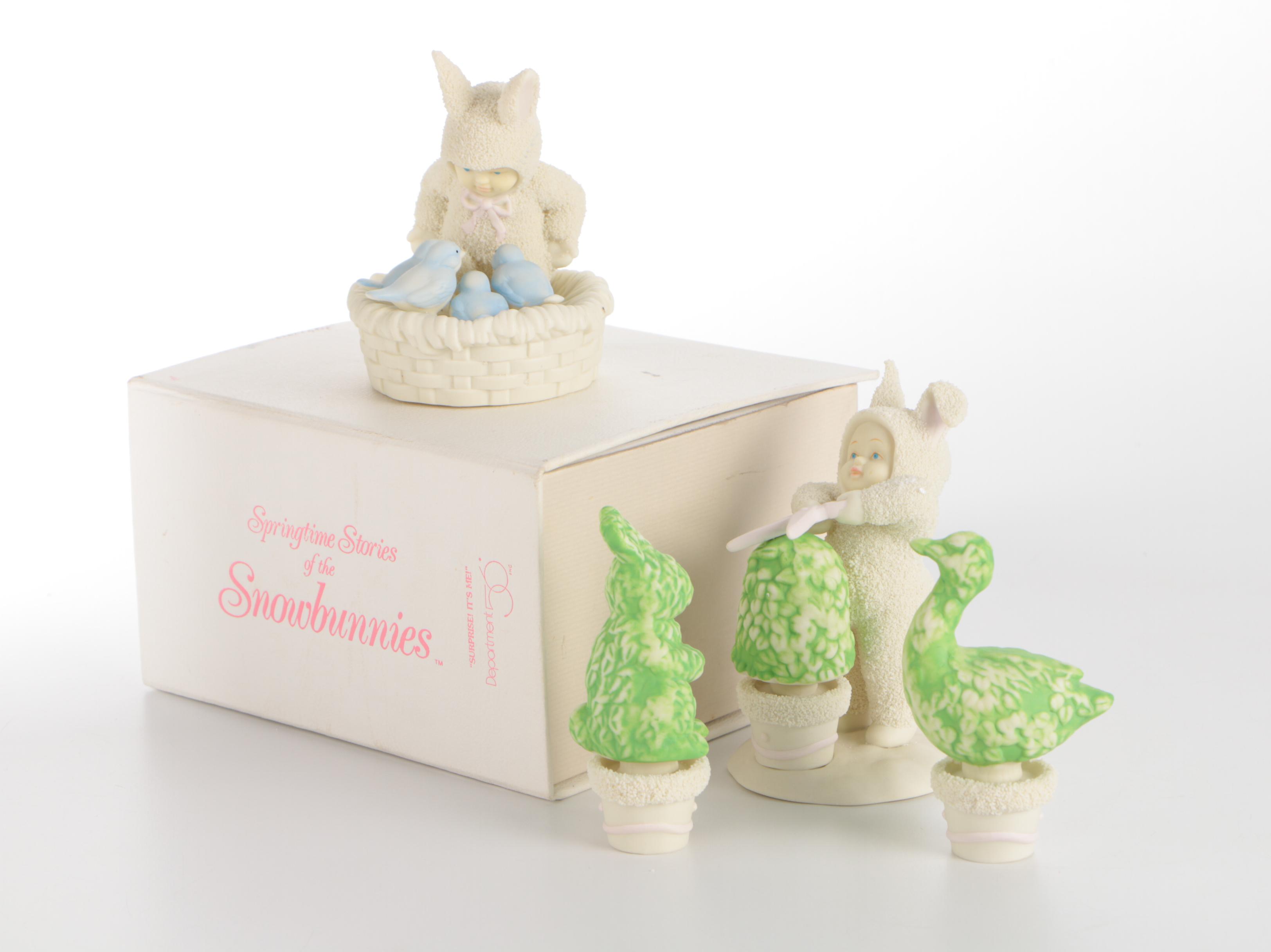 Department 56 "Springtime Stories of the Snowbunnies" Bisque Figurines