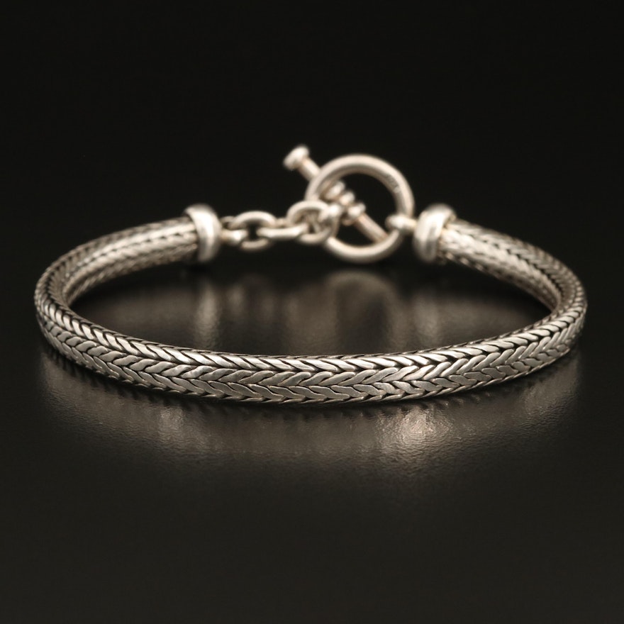 Sterling Wheat Chain Bracelet