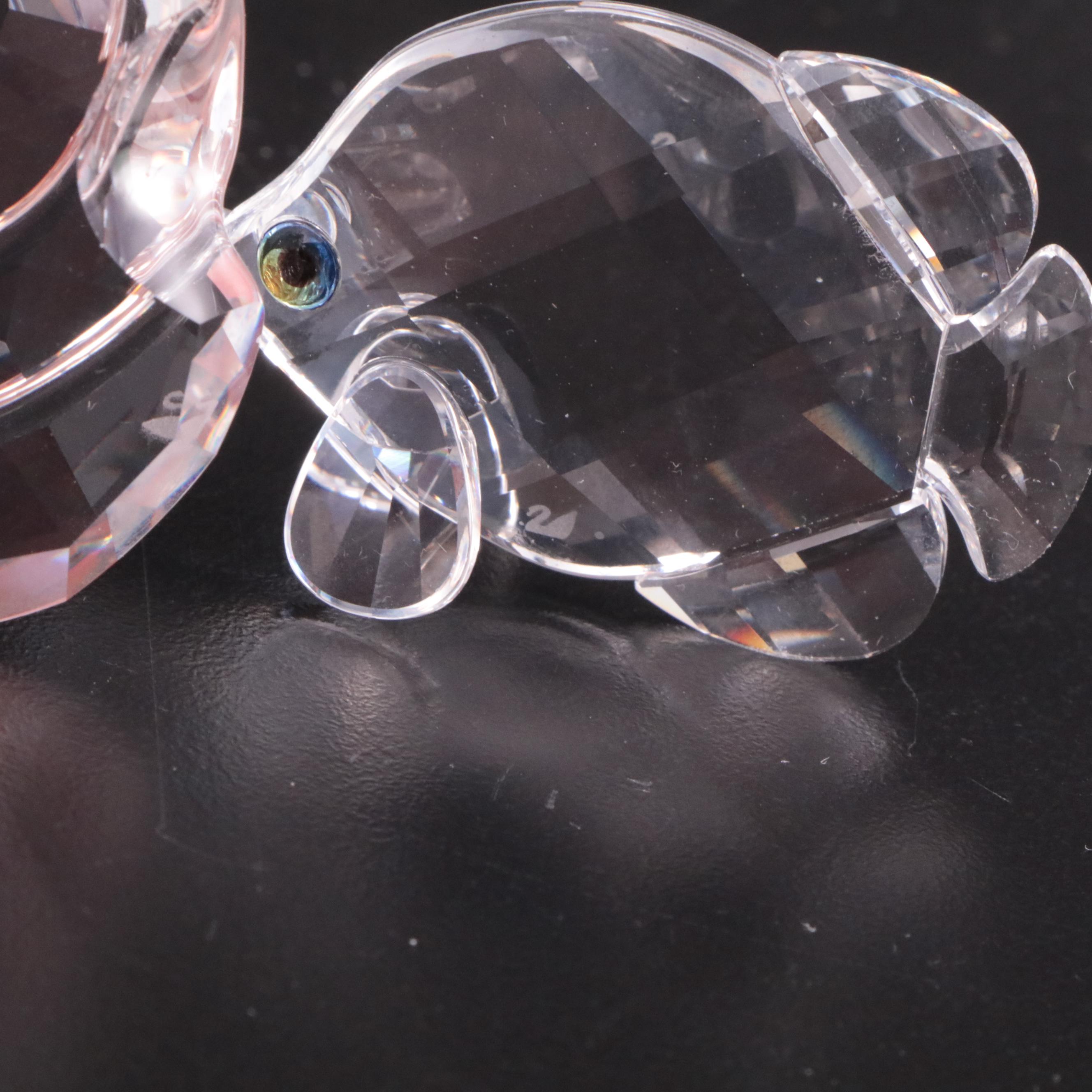 Swarovski "Siamese Fighting Fish" and Other Crystal Aquatic Animal Figurines