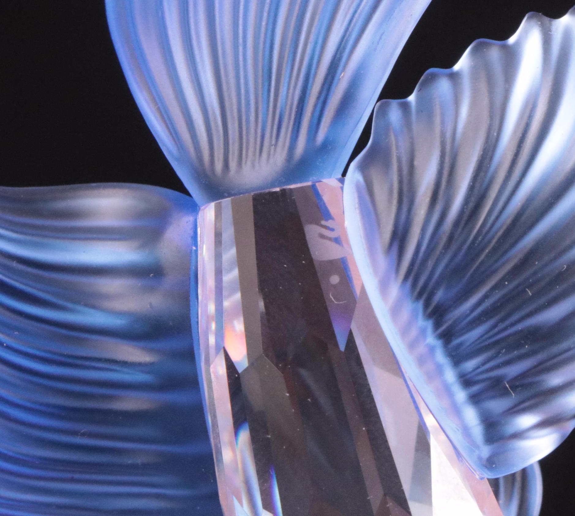 Swarovski "Siamese Fighting Fish" and Other Crystal Aquatic Animal Figurines