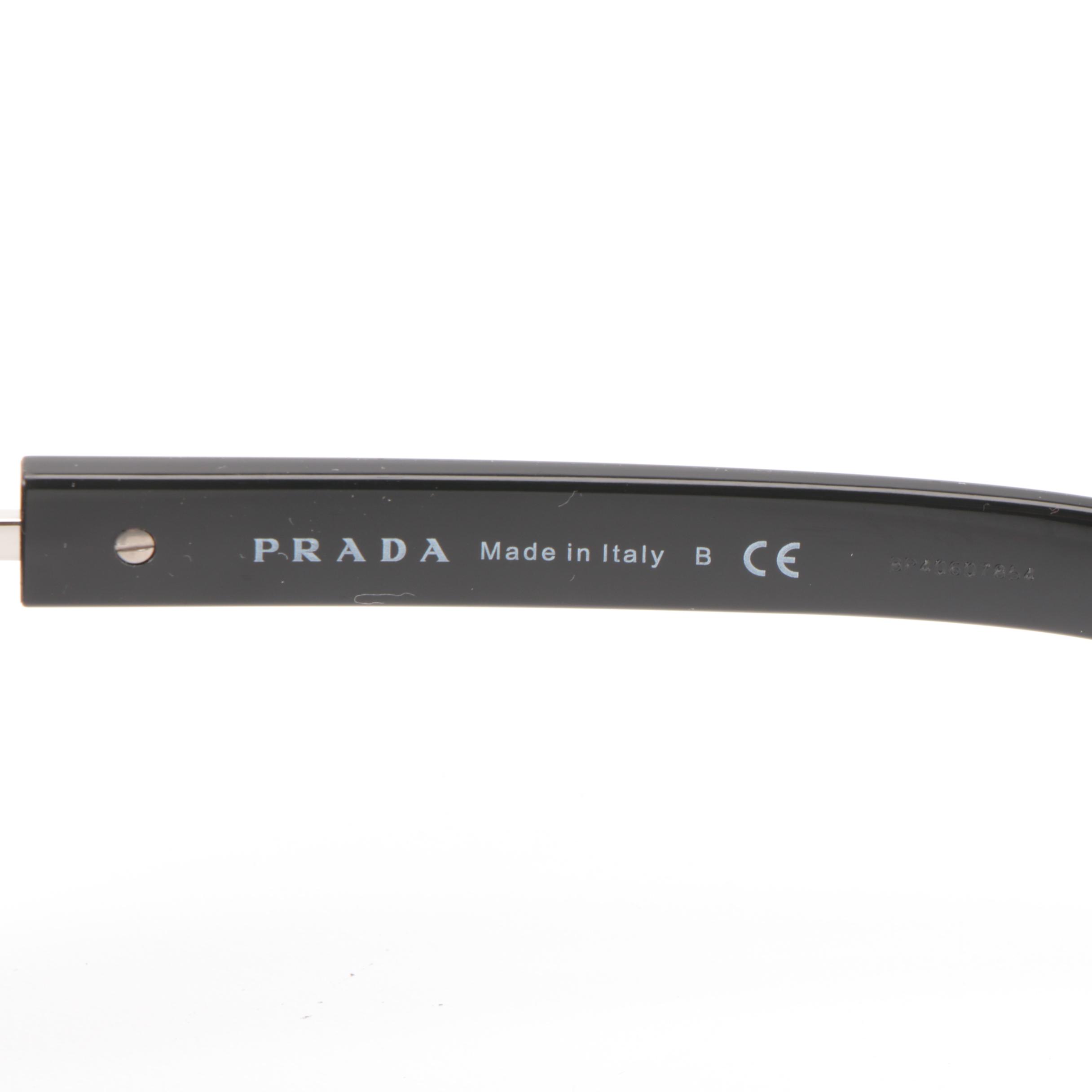 Prada PR09X6 Havana/Black Frame Sunglasses with Grey Lenses and Includes Case