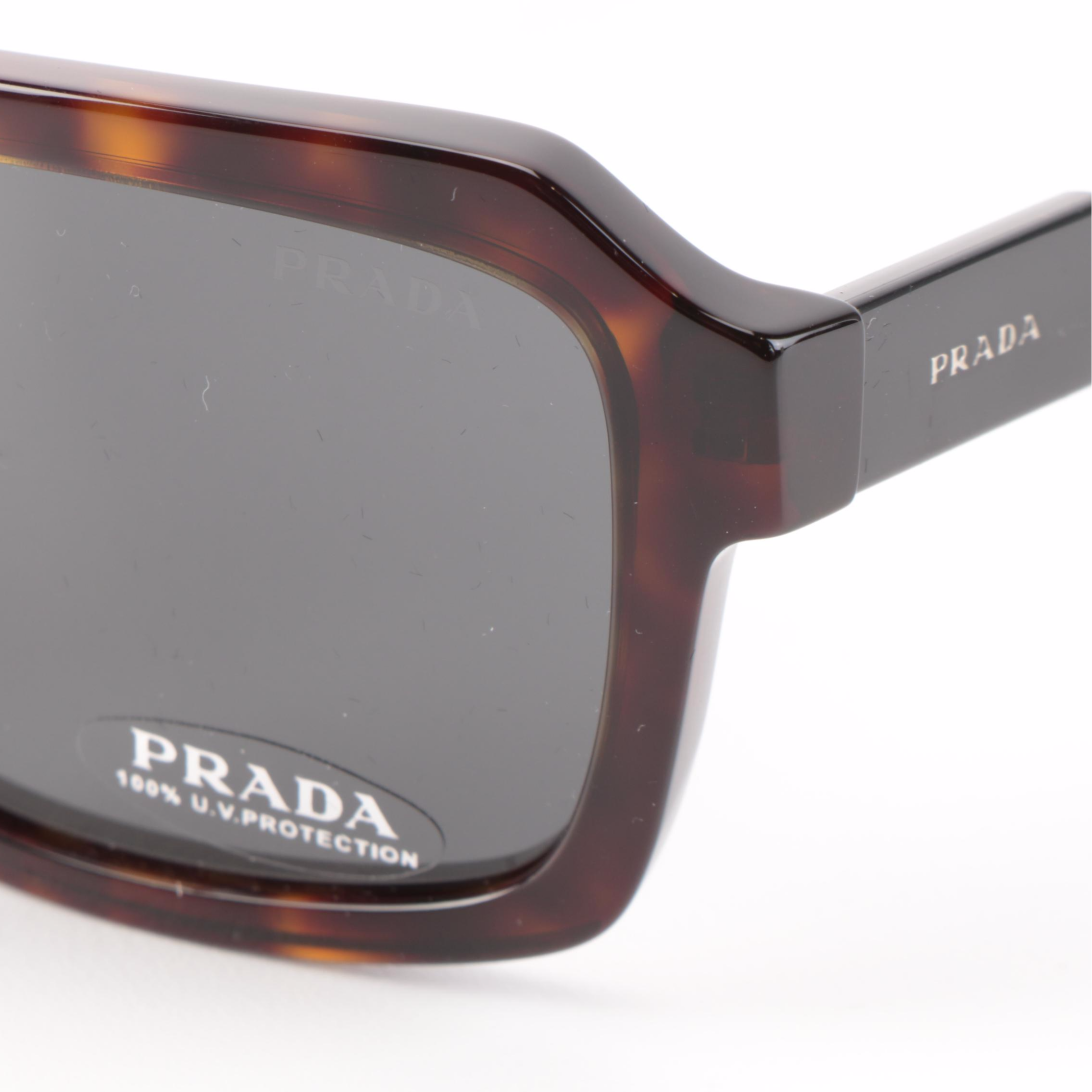 Prada PR09X6 Havana/Black Frame Sunglasses with Grey Lenses and Includes Case