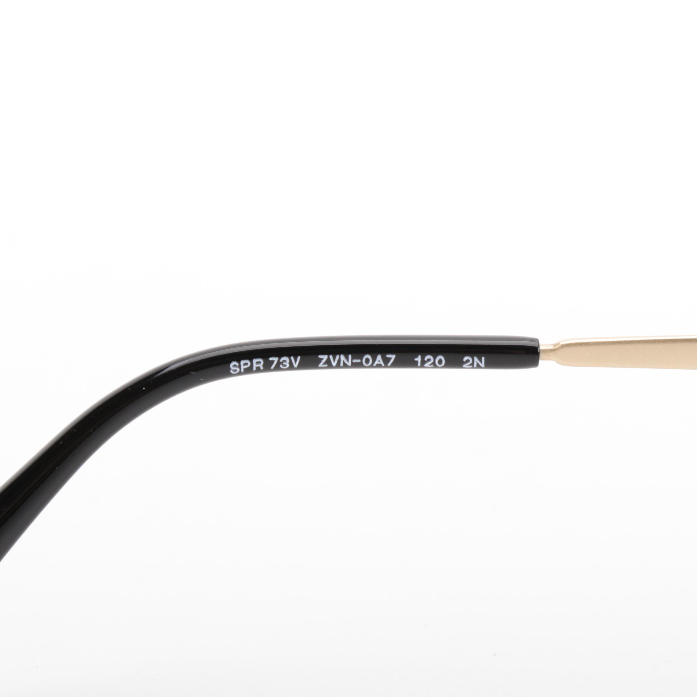 Prada SPR73V Pale Gold Metal Frame with Grey Gradient Lens Shield Sunglasses