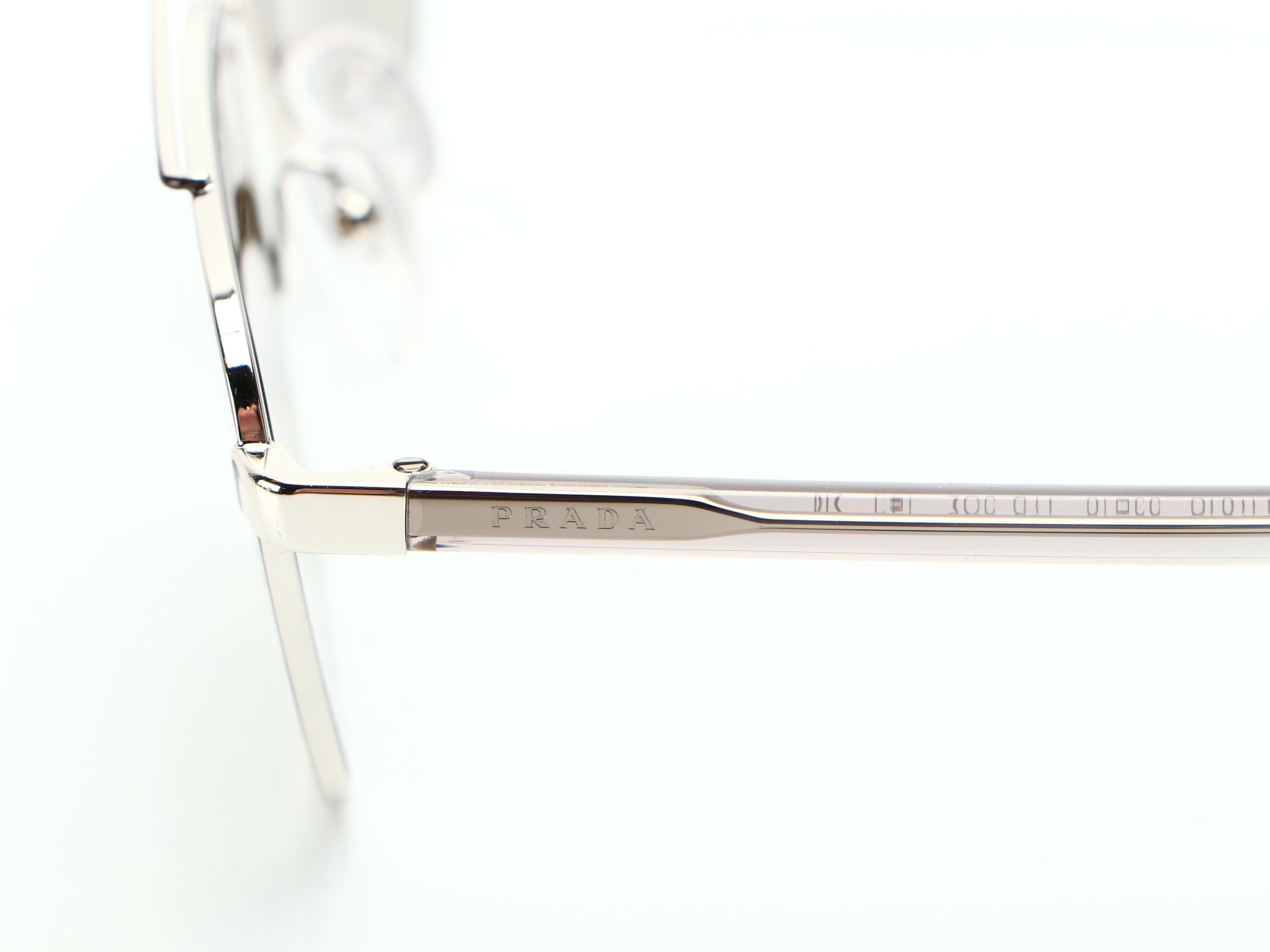 Prada PR61US Metal Frame Green Gradient Lens Sunglasses with Case and Box