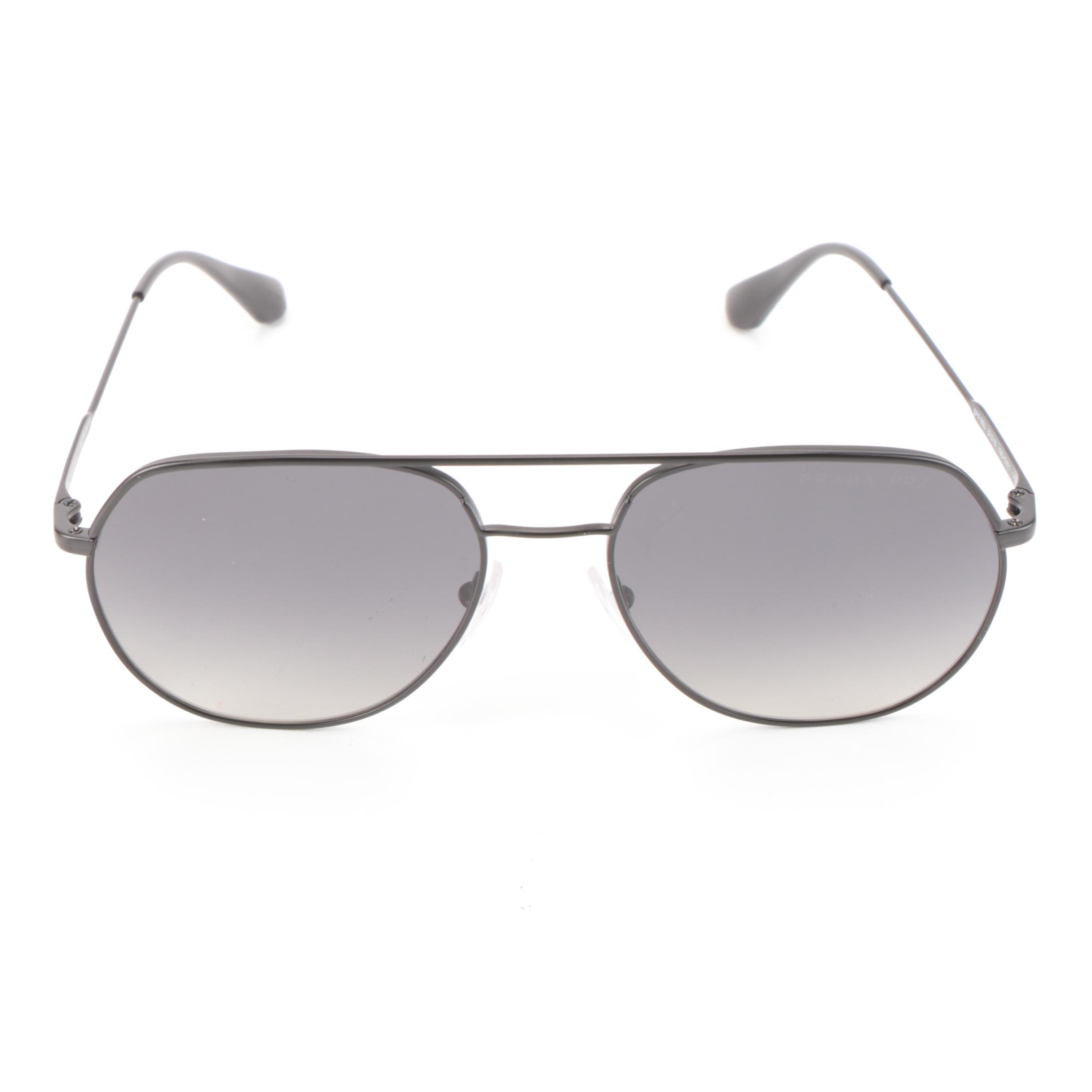 Prada SPR55U Polarized Pilot Sunglasses with Case and Box