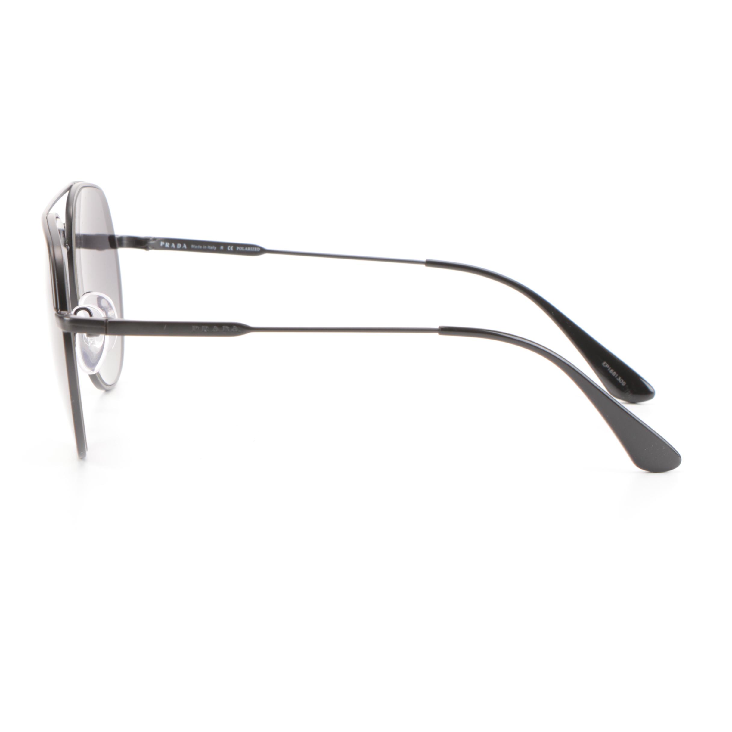 Prada SPR55U Polarized Pilot Sunglasses with Case and Box