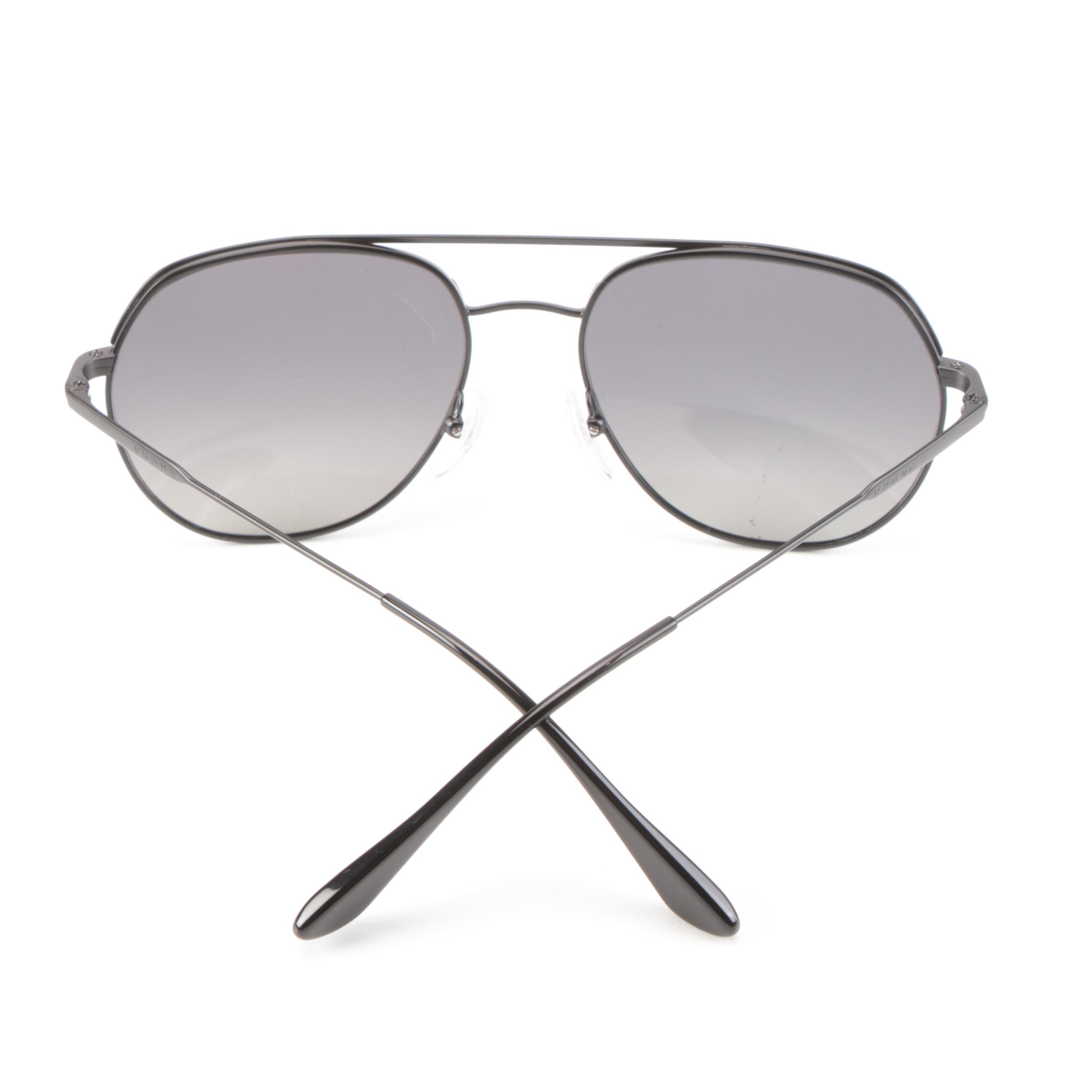 Prada SPR55U Polarized Pilot Sunglasses with Case and Box