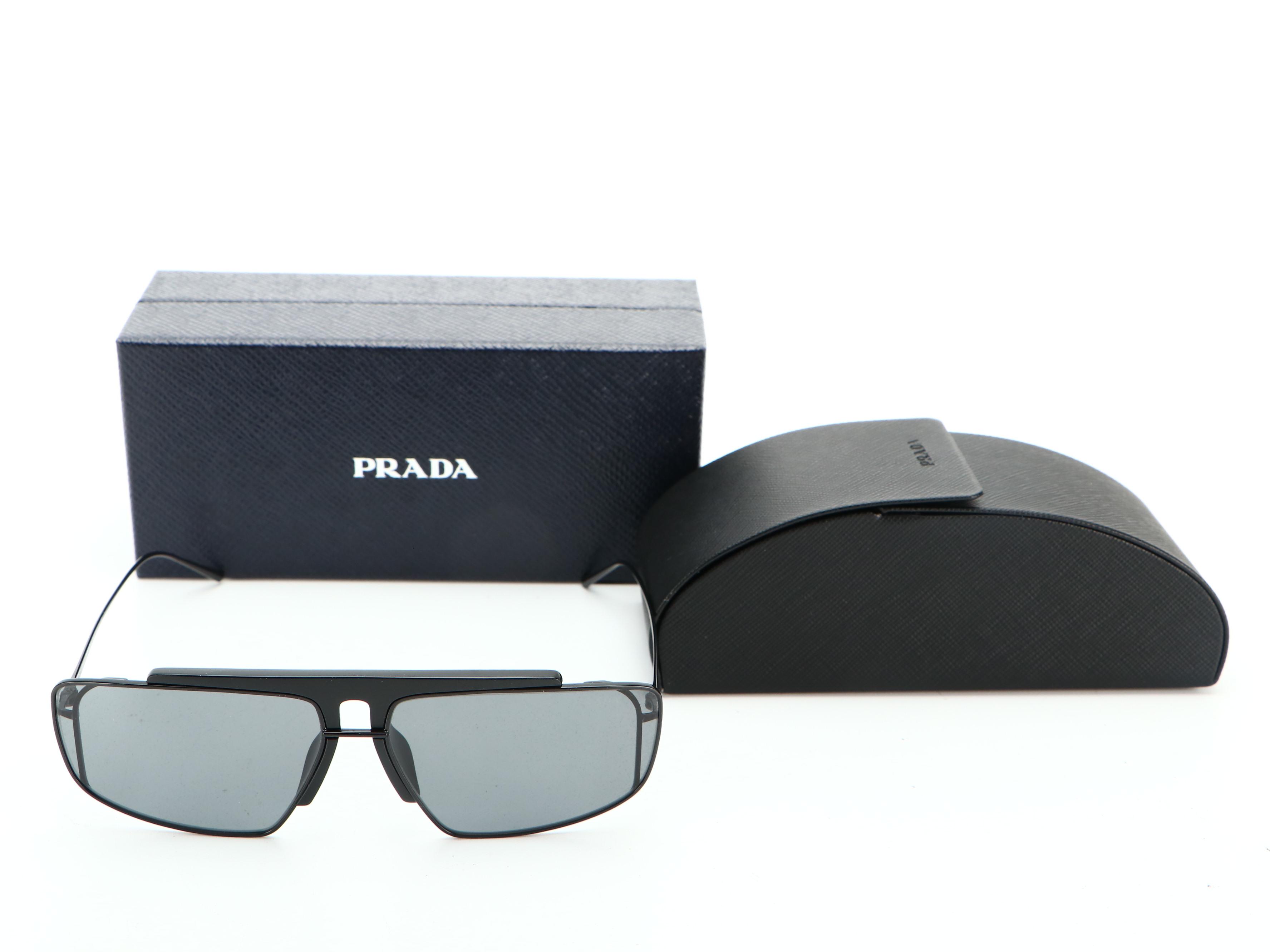 Prada SPR 50V Sport Sunglasses in Black with Case and Box