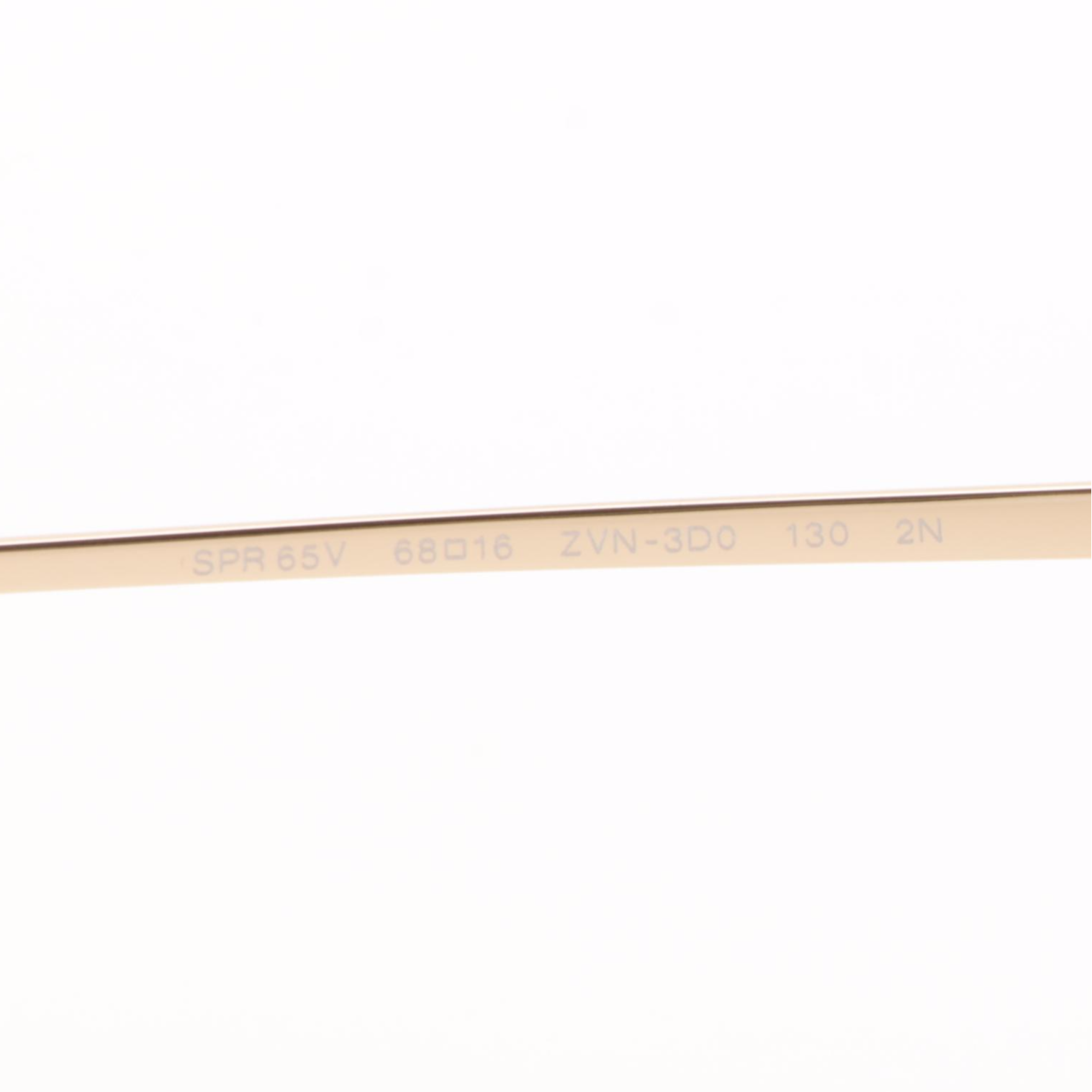 Prada SPR65V Pale Gold Metal Frame Grey Gradient Lens Sunglasses with Case