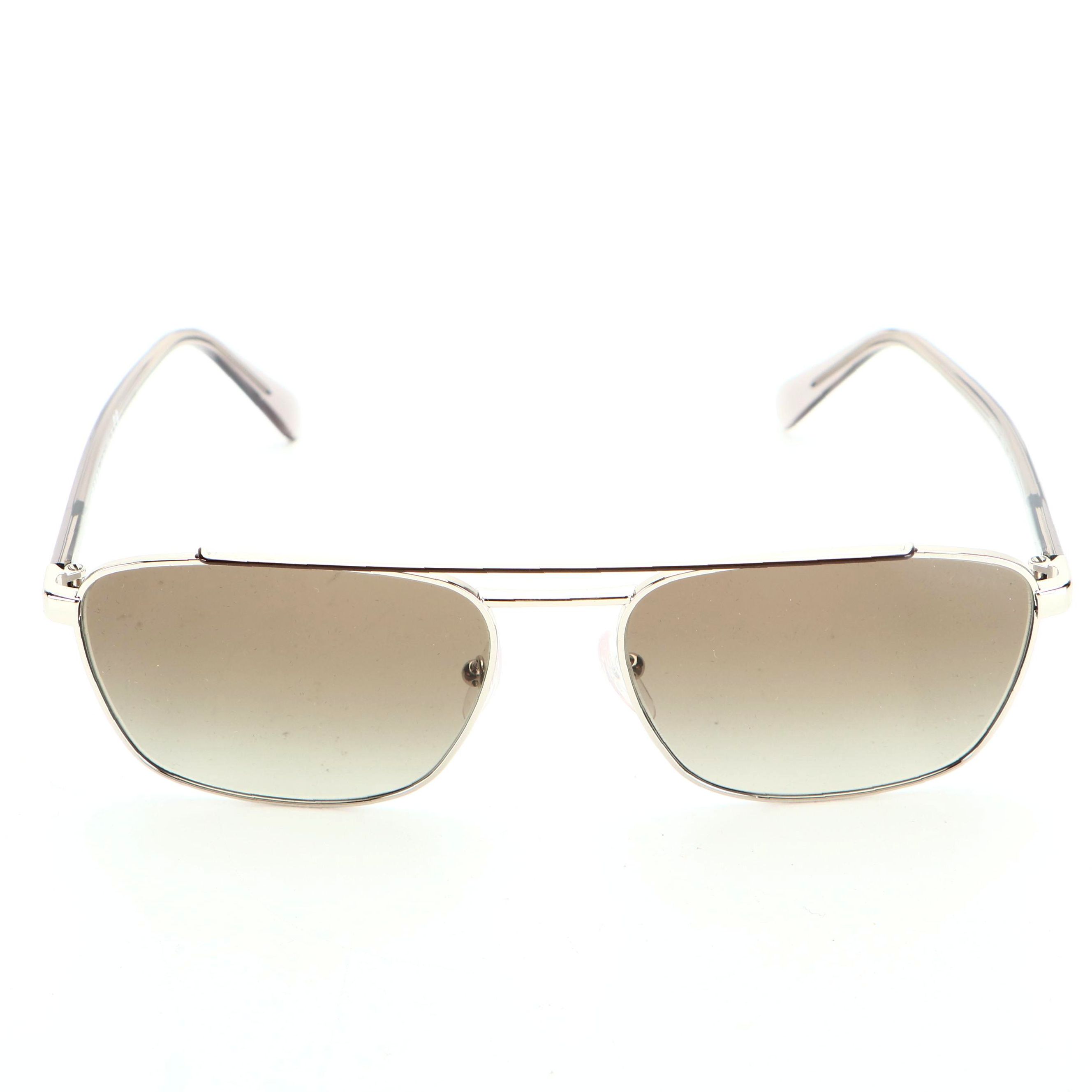 Prada PR61US Metal Frame Green Gradient Lens Sunglasses with Case and Box