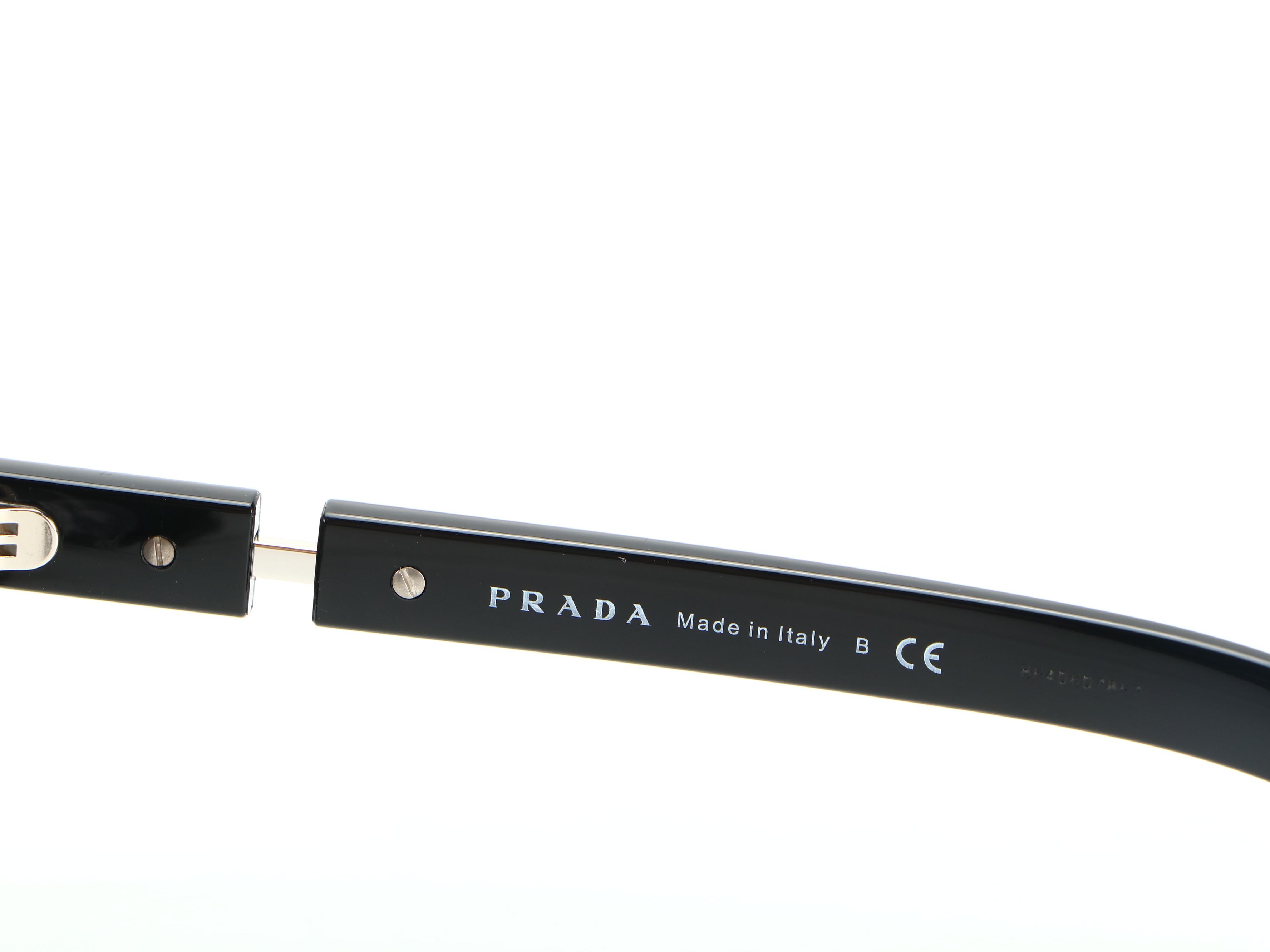 Prada SPR09X Horn-Rimmed Sunglasses with Case and Box