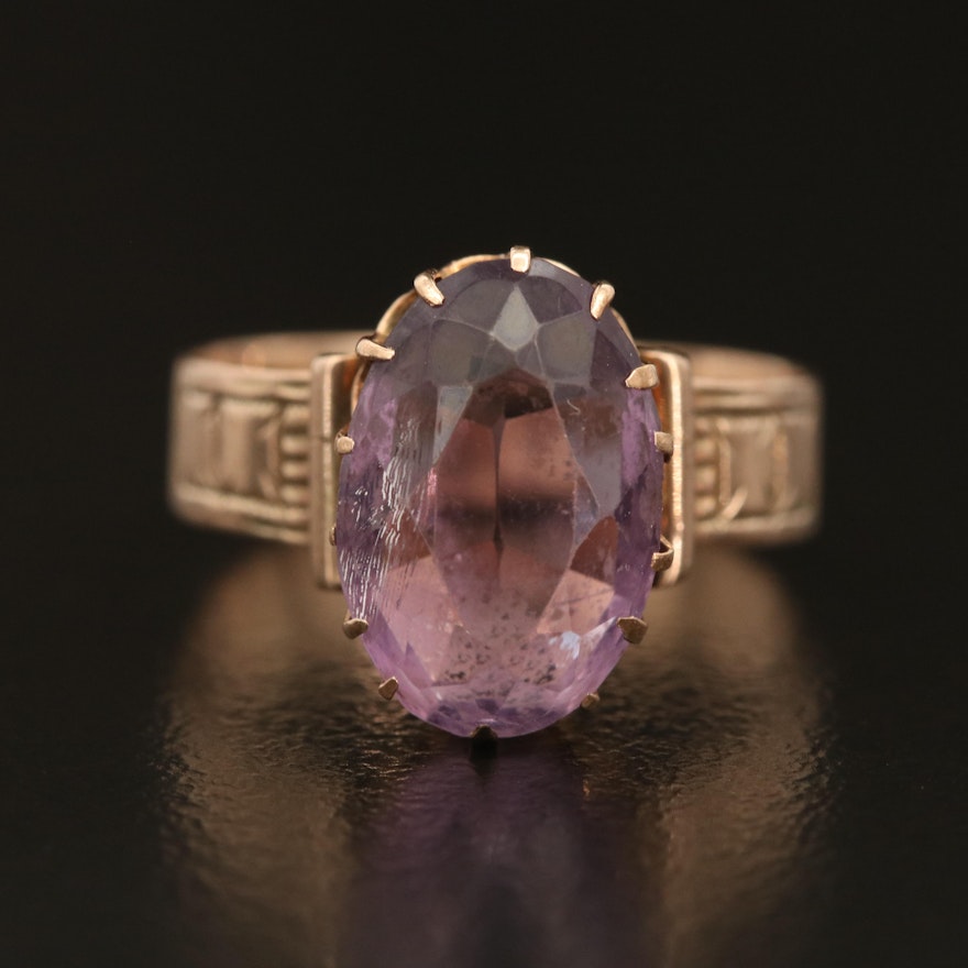 Victorian 10K Gold Amethyst Ring