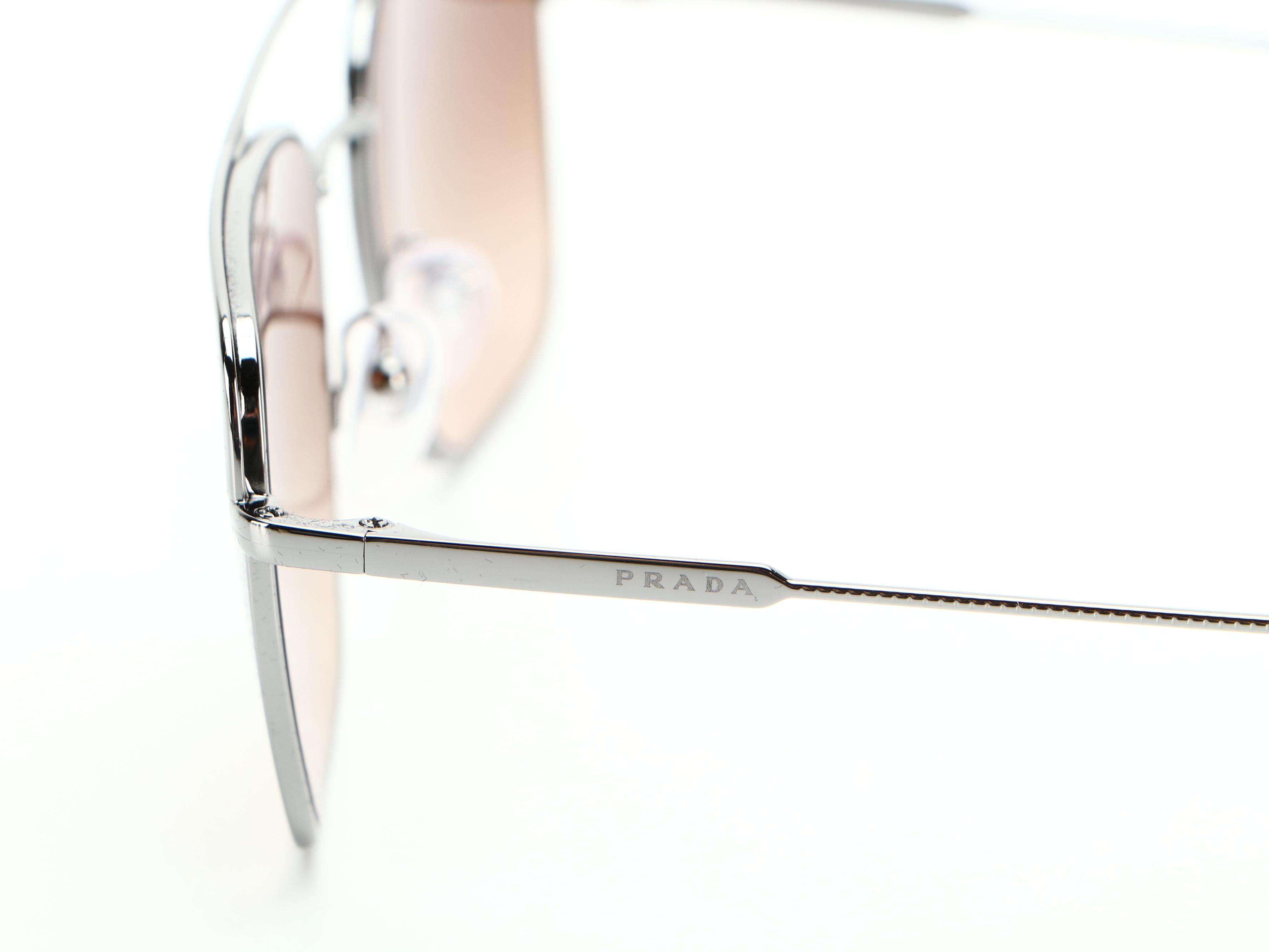 Prada SPR53VS Square Aviators in Gunmetal with Case and Box