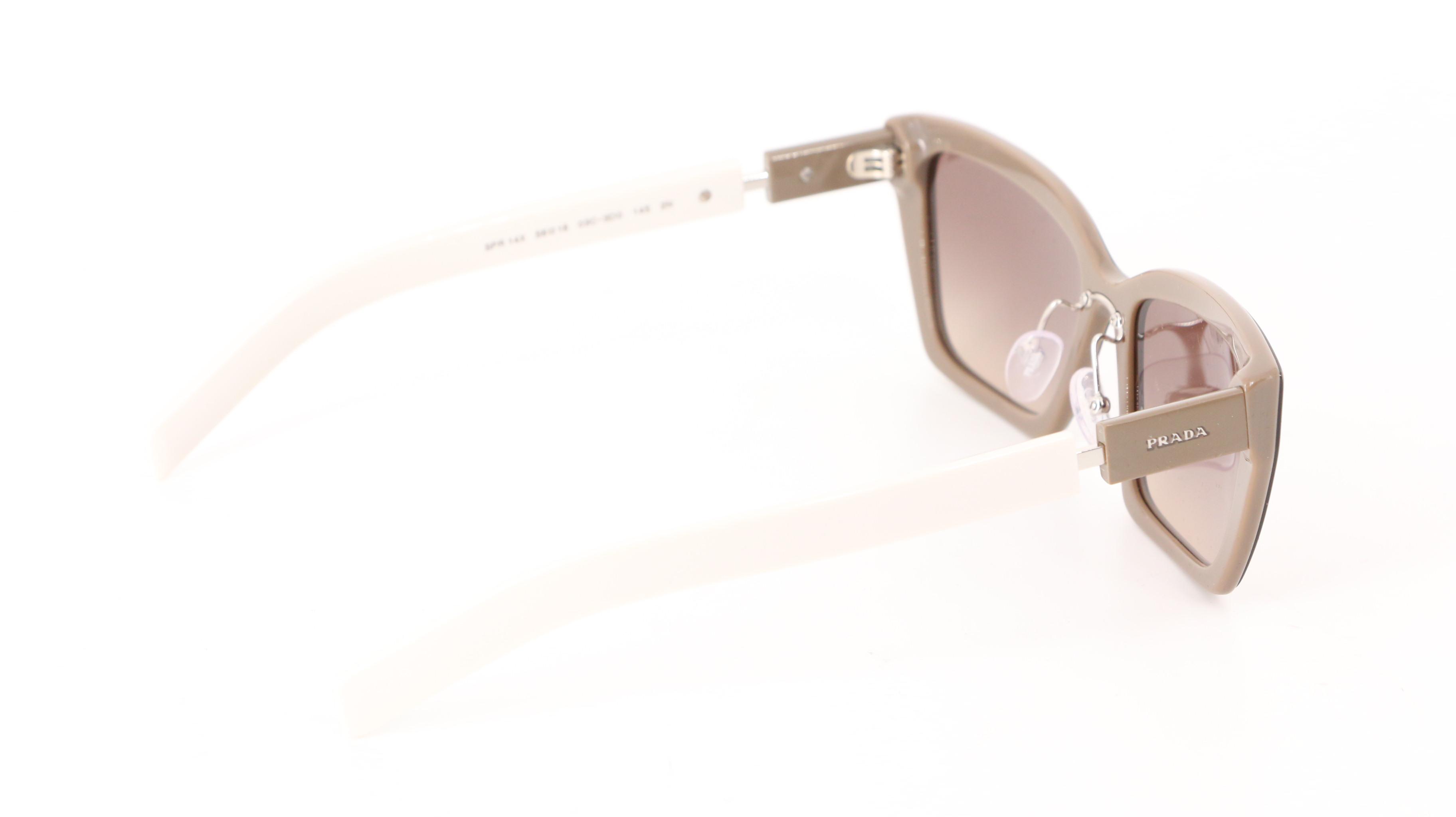 Prada SPR 14X Modified Cat Eye Sunglasses with Case and Box