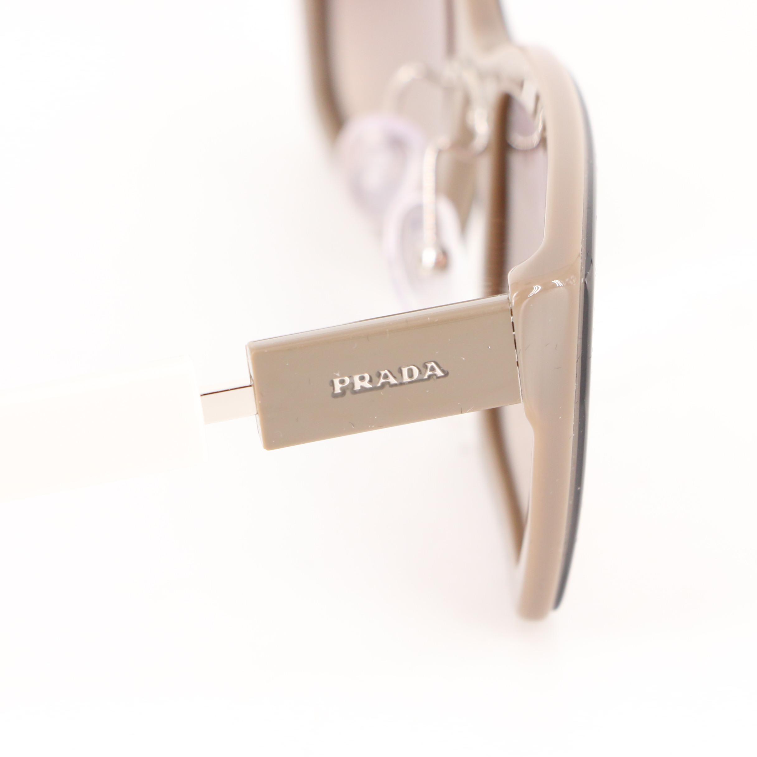 Prada SPR 14X Modified Cat Eye Sunglasses with Case and Box