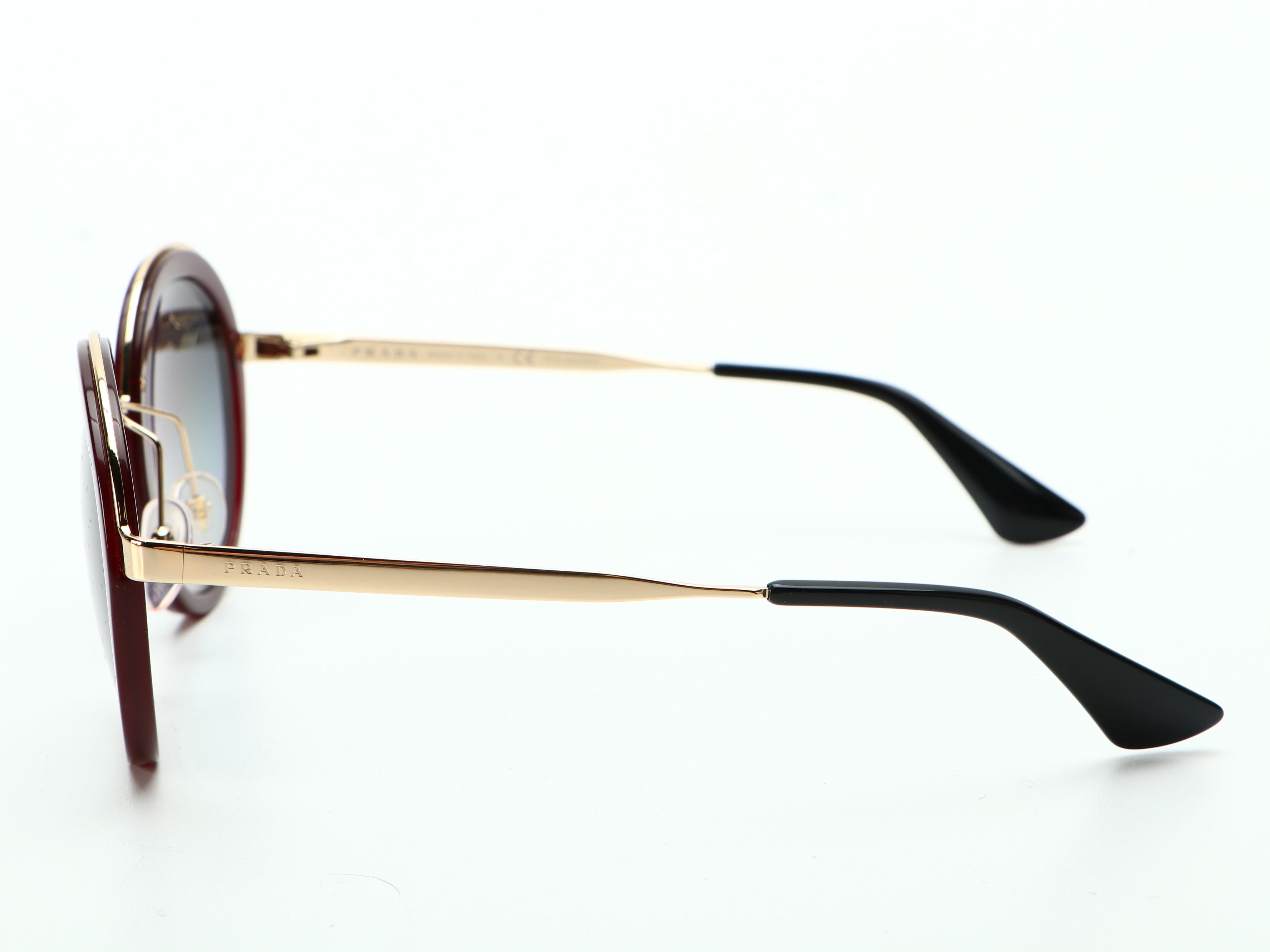 Prada SPR50T Polarized Round Sunglasses with Case and Box