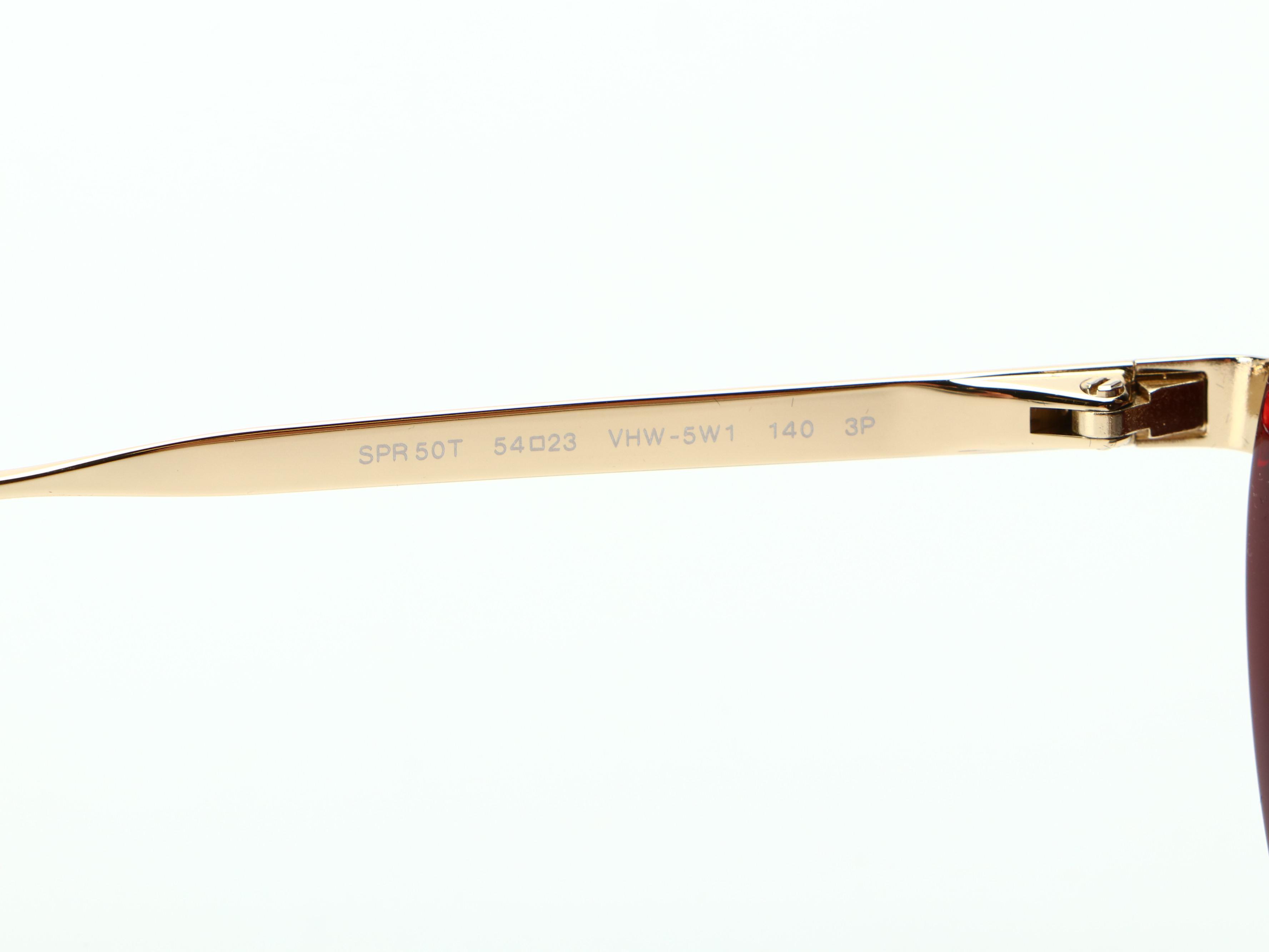 Prada SPR50T Polarized Round Sunglasses with Case and Box