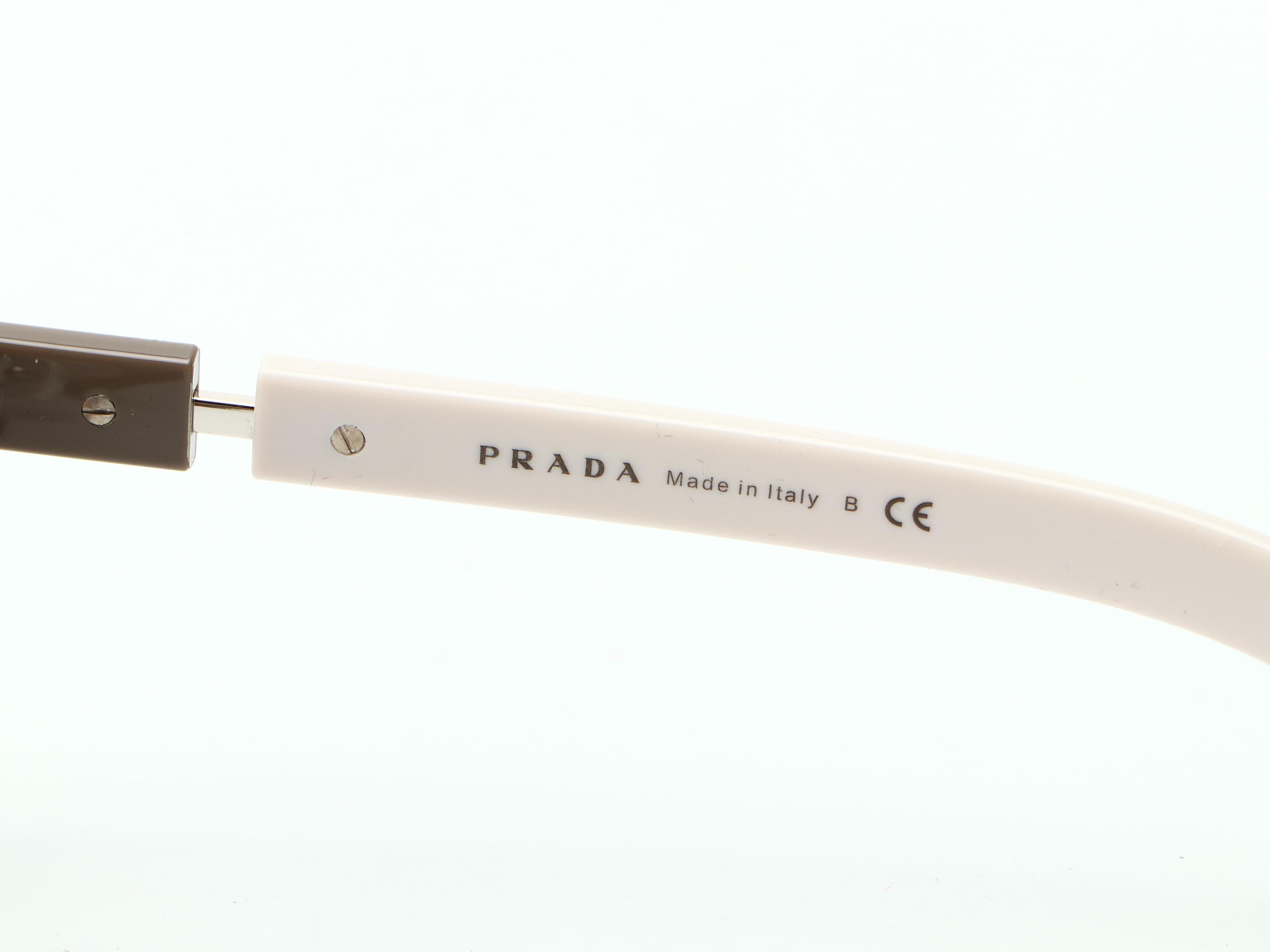 Prada SPR14X Squared Sunglasses in Taupe with Case
