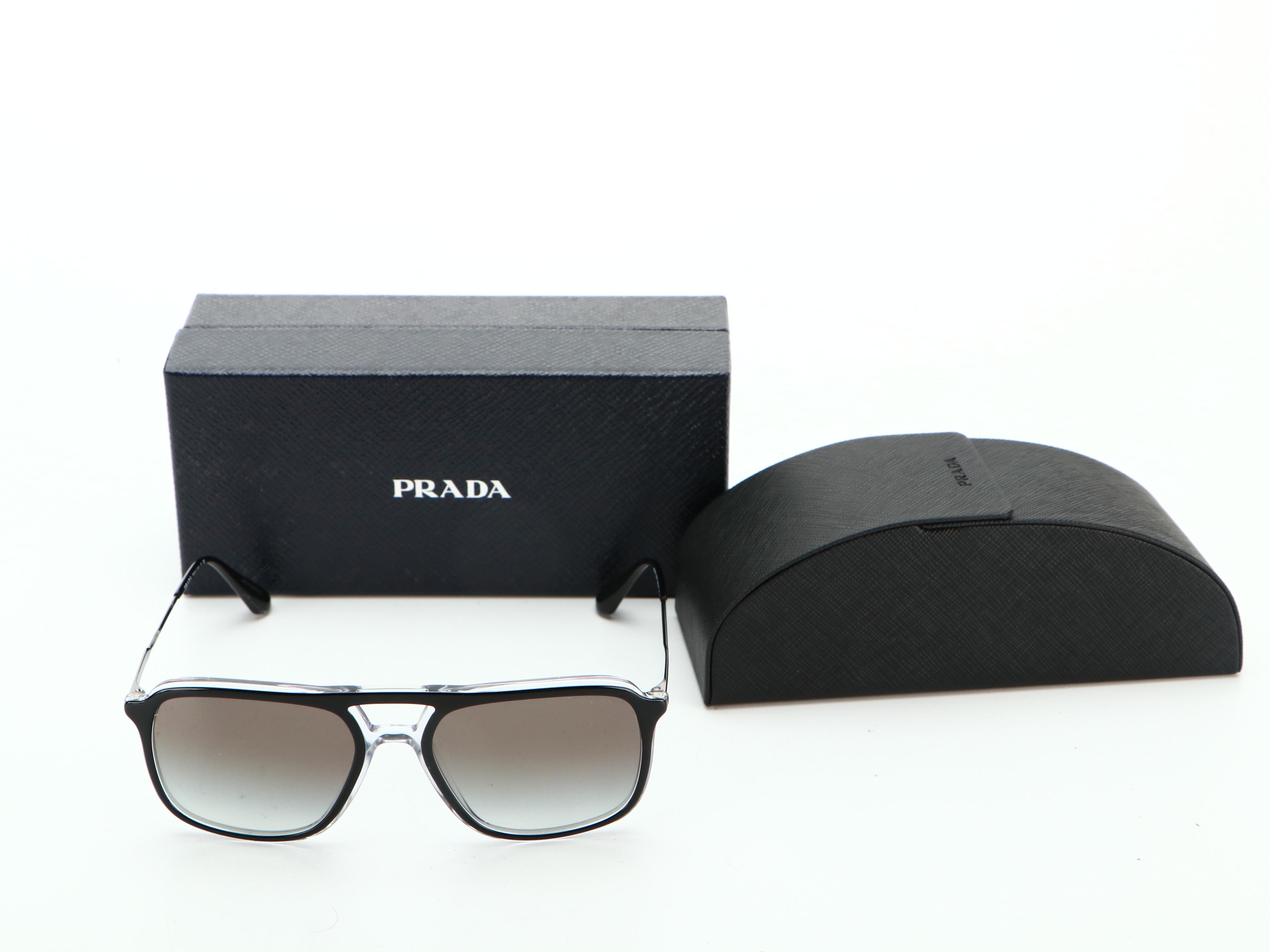 Prada SPR06V Aviator Sunglasses with Case and Box