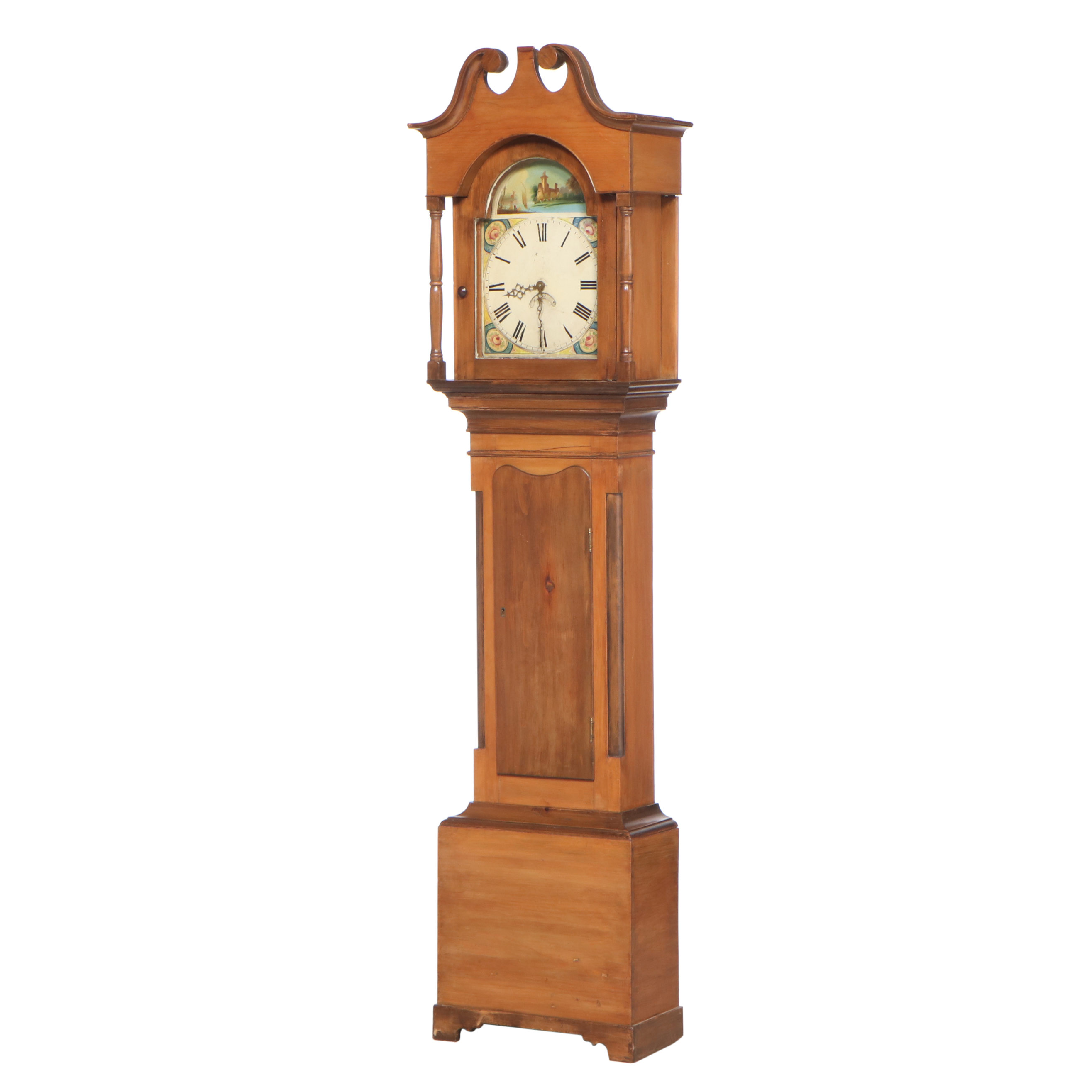 Edmund Parry of Llandilo Pine Long Case Clock, Early to Mid 19th Century