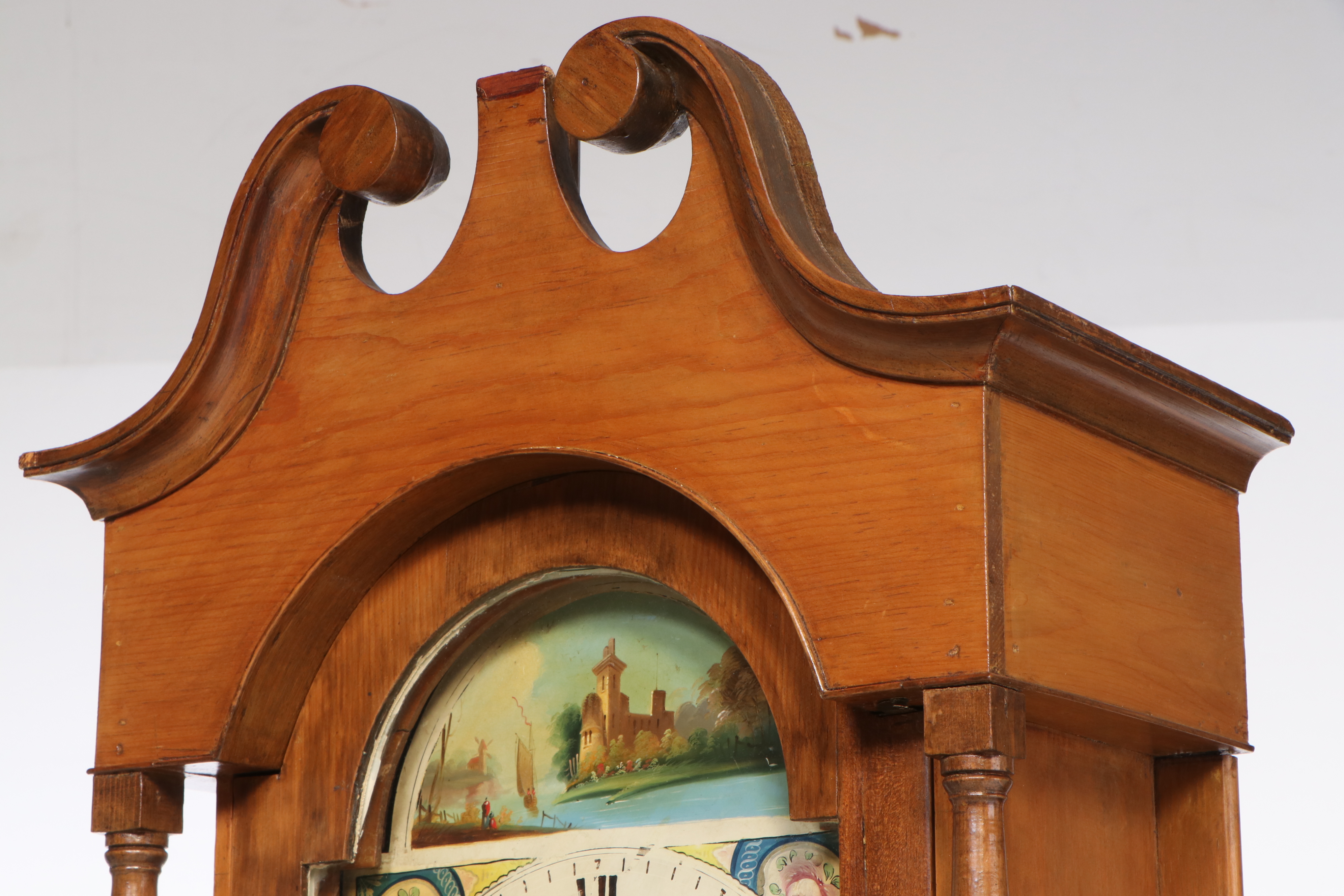 Edmund Parry of Llandilo Pine Long Case Clock, Early to Mid 19th Century