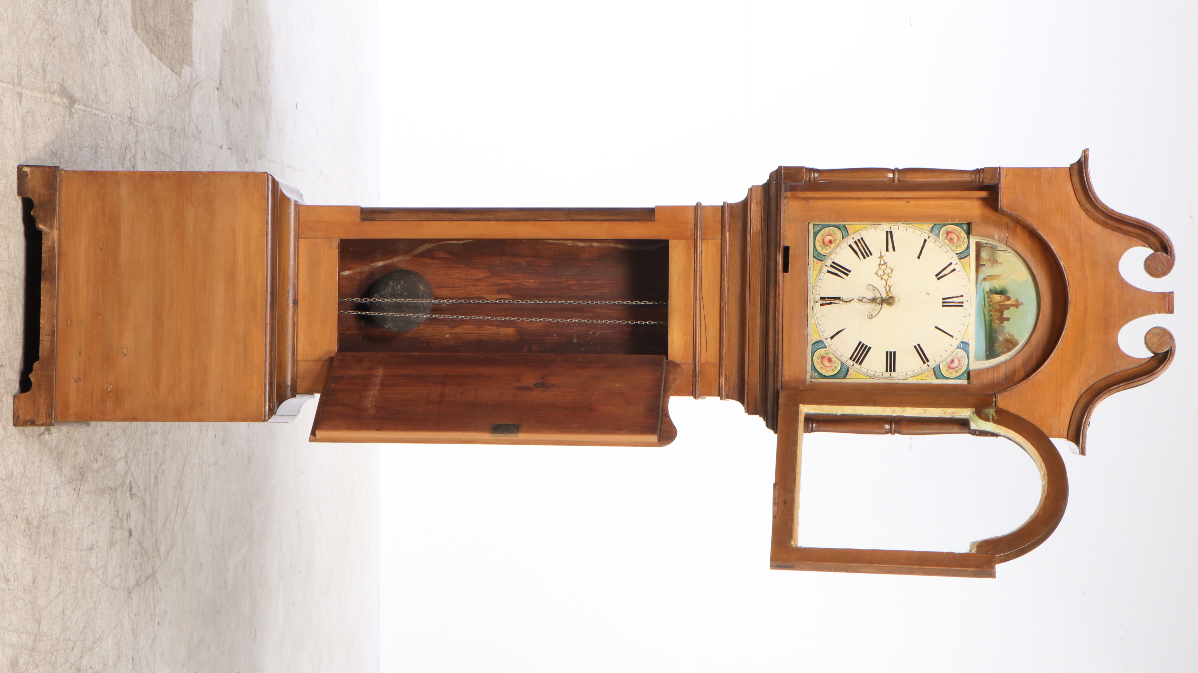 Edmund Parry of Llandilo Pine Long Case Clock, Early to Mid 19th Century
