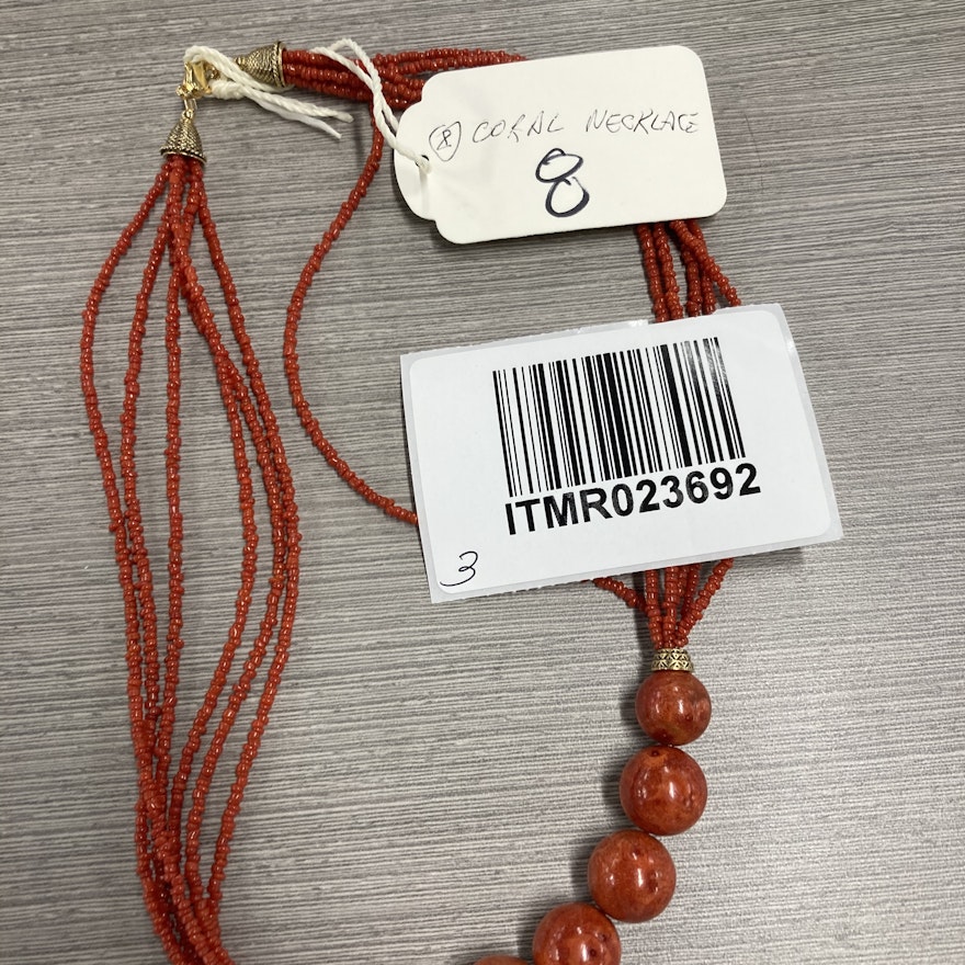 Coral Beaded Necklace