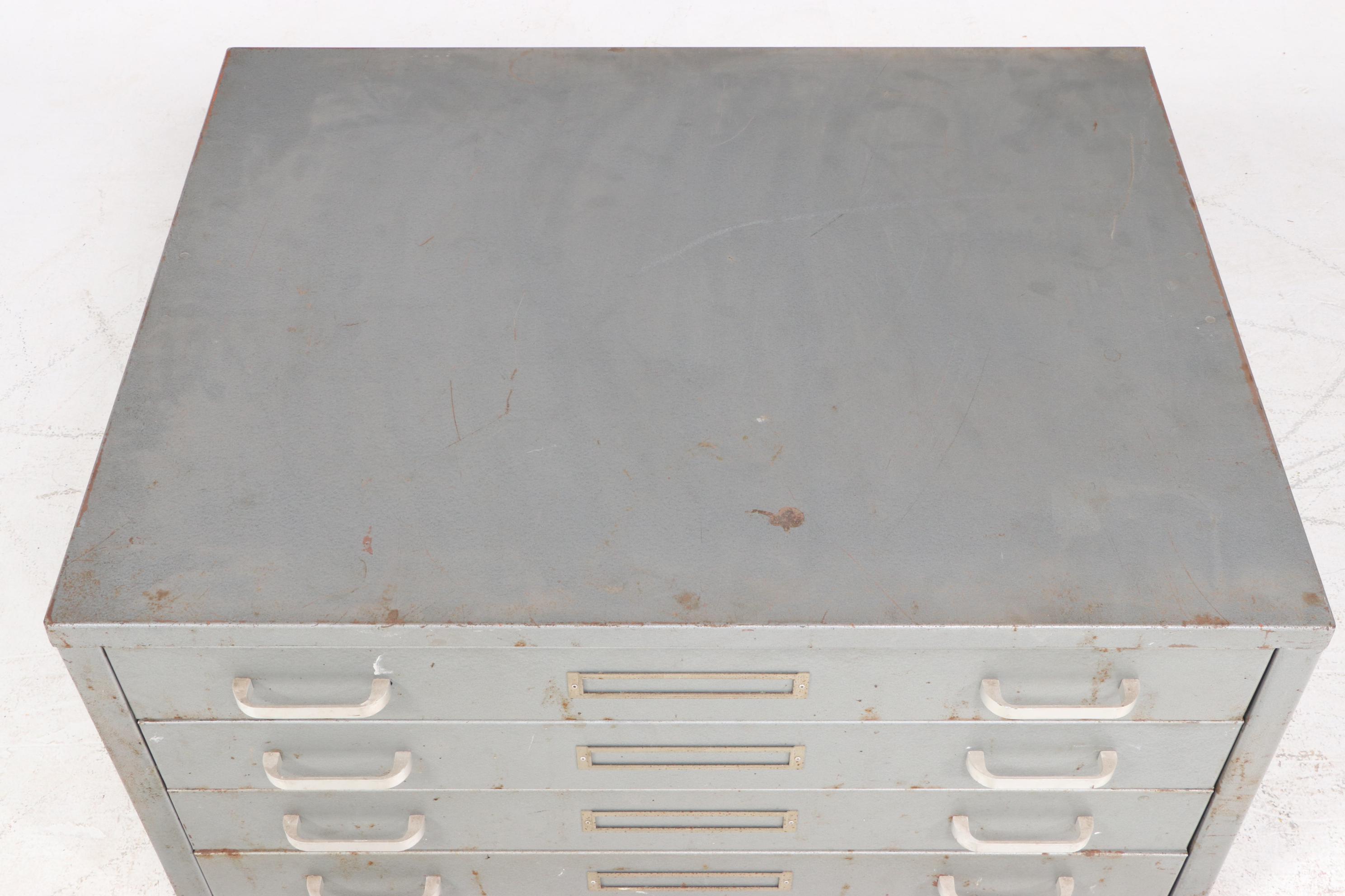 Steel Four Drawer Flat File Cabinet