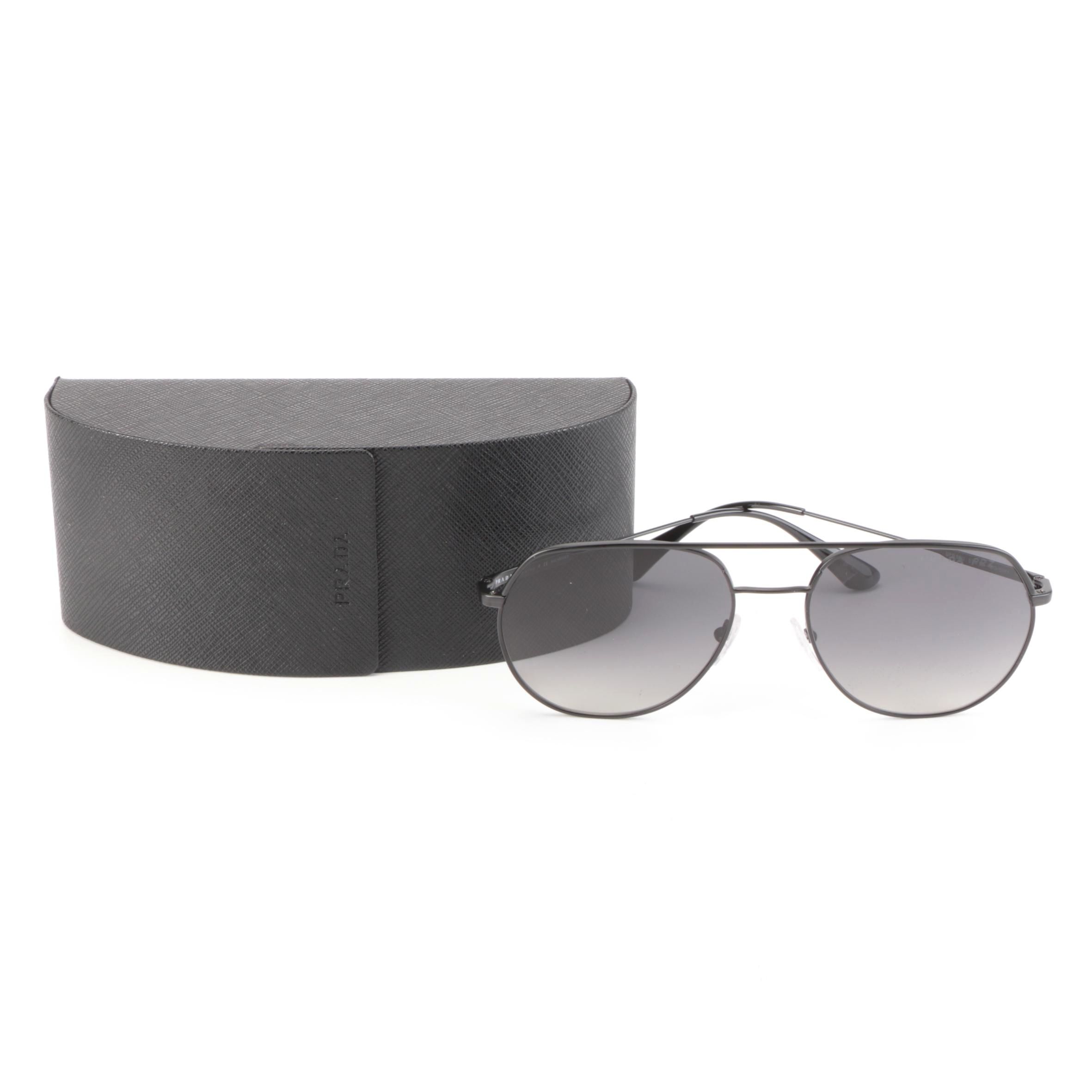 Prada SPR55U Polarized Pilot Sunglasses with Case and Box