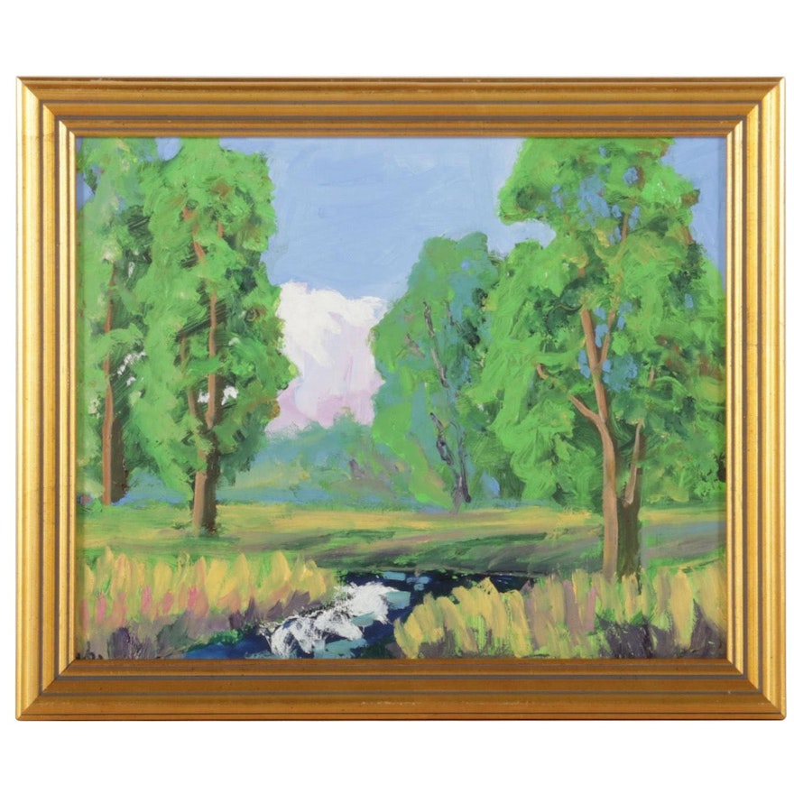 Kenneth R. Burnside Landscape Oil Painting, 21st Century
