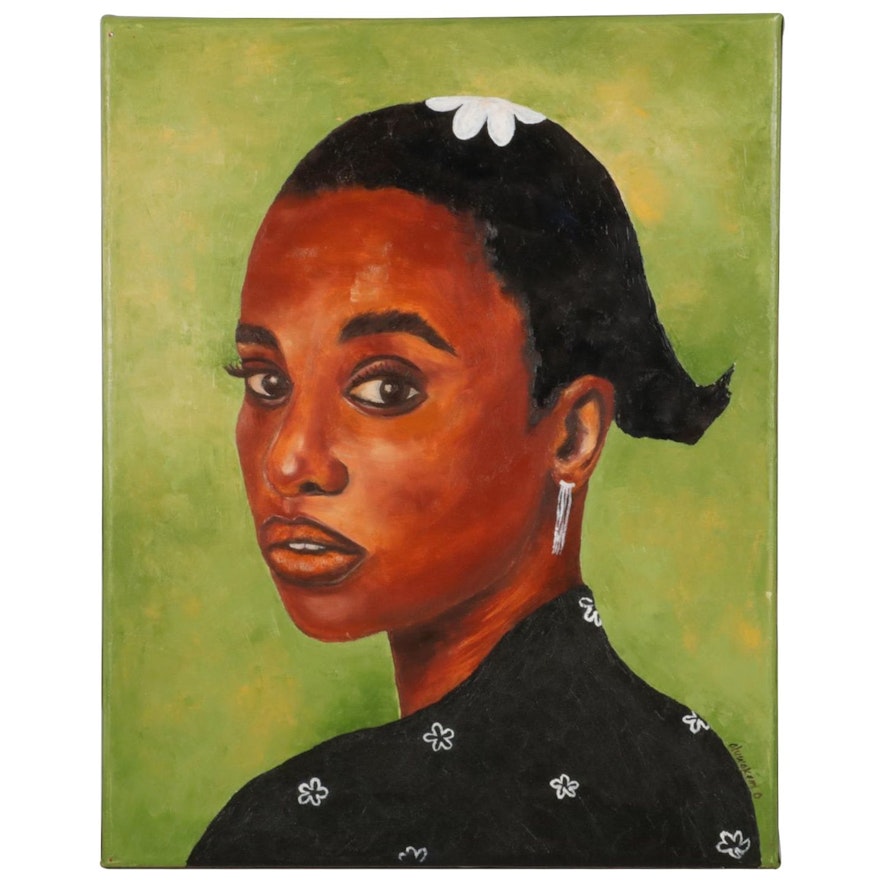 Oluwakemi Omowaire Oil Painting "New Chapter," 21st Century